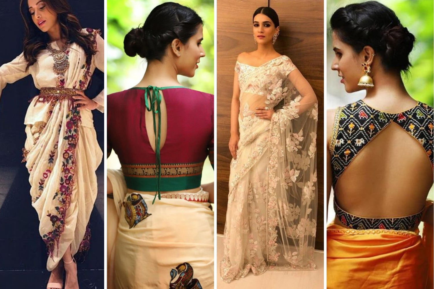 7 Deepika Padukone-Inspired Backless Blouse Designs For Modern