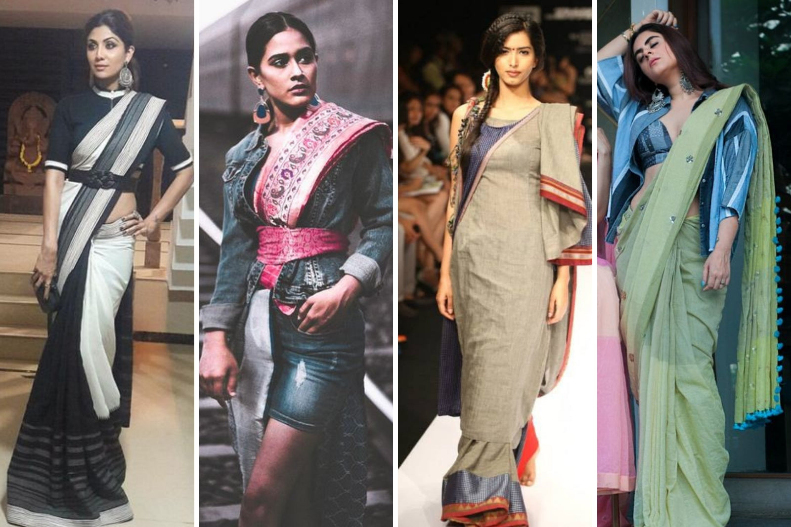 Linen Saree Trend - Tips to style your Linen or Cotton Saree for Party Look  | Fashionmate | Latest Fashion Trends in India