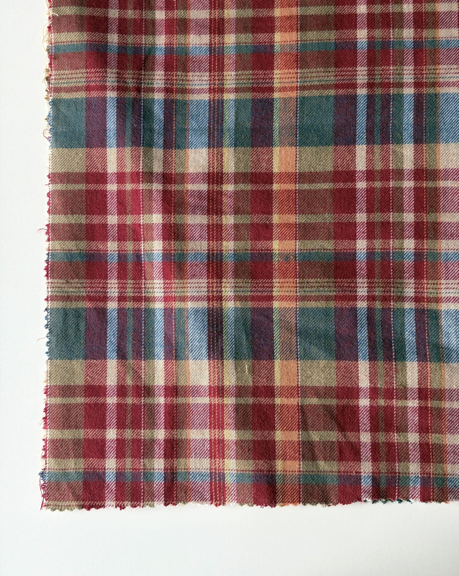 Multi Color Cotton Y/D Twill Single Side Brushed Fabric 56"