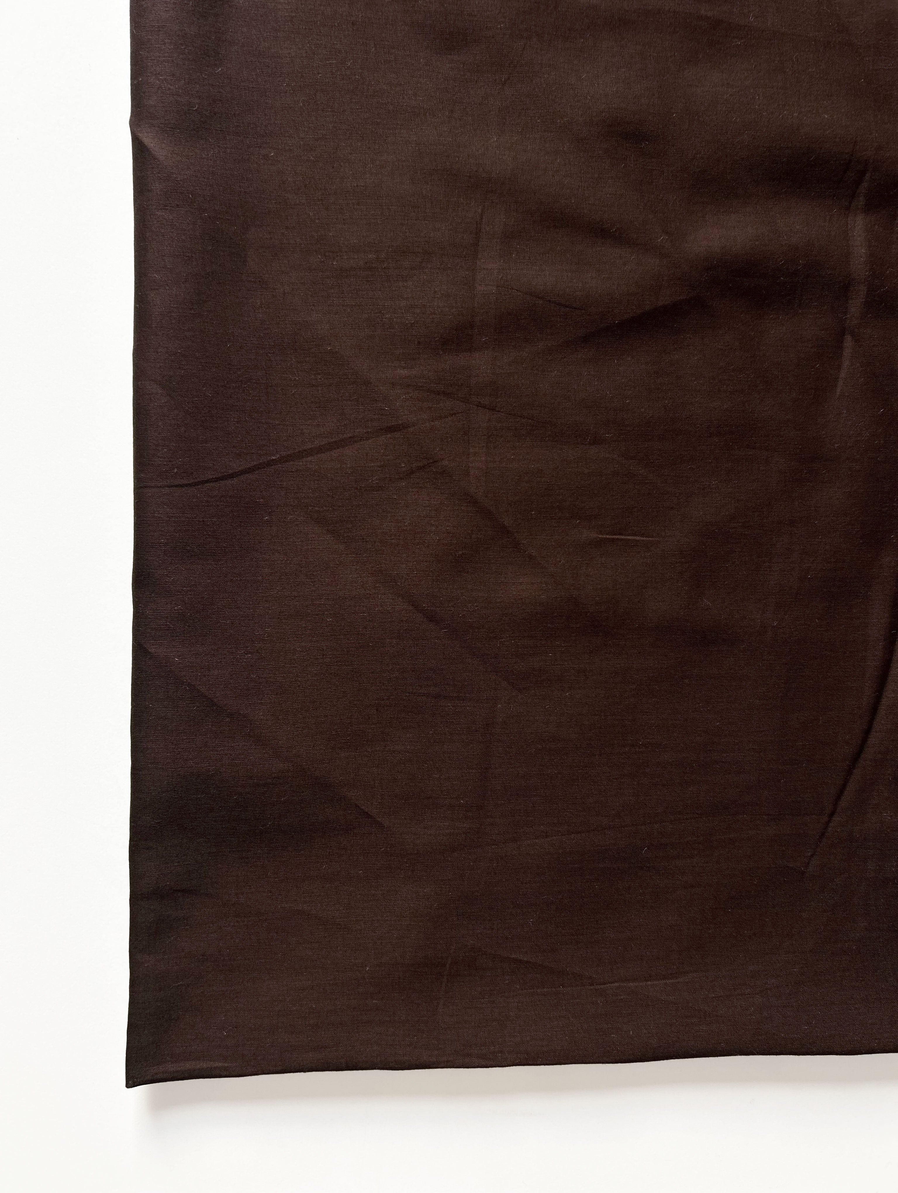 Dark Brown (92 x 80) Voile Cotton Mill Dyed Fabric