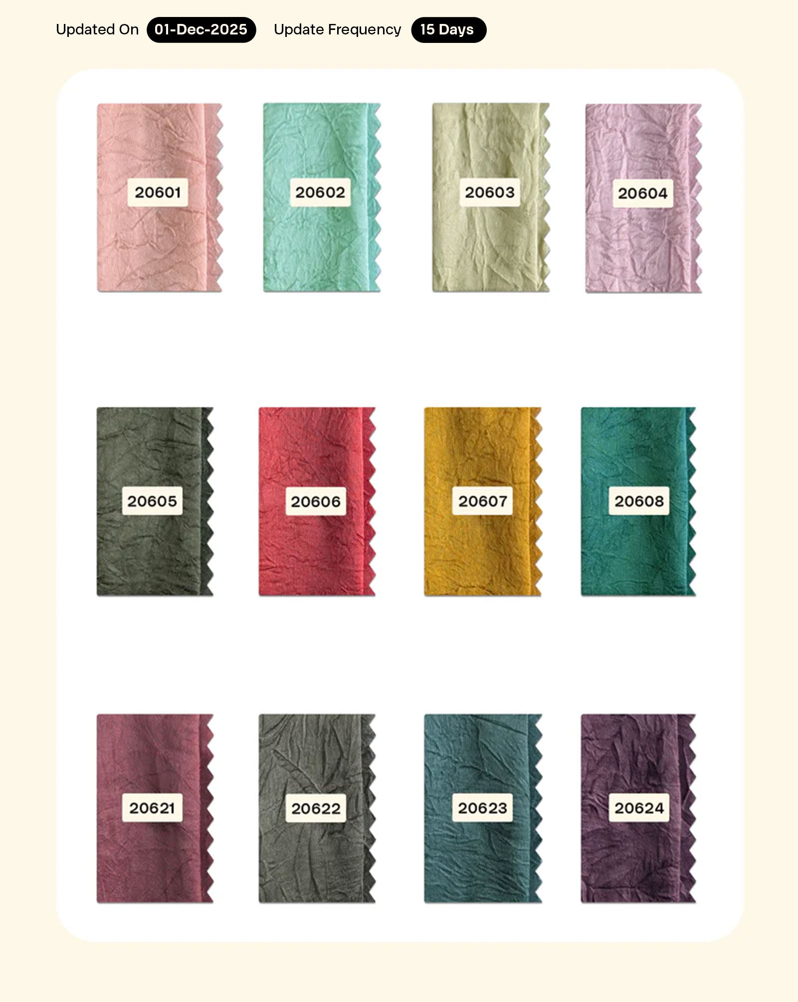 Poly Crushed Fabric - 9.5 kg