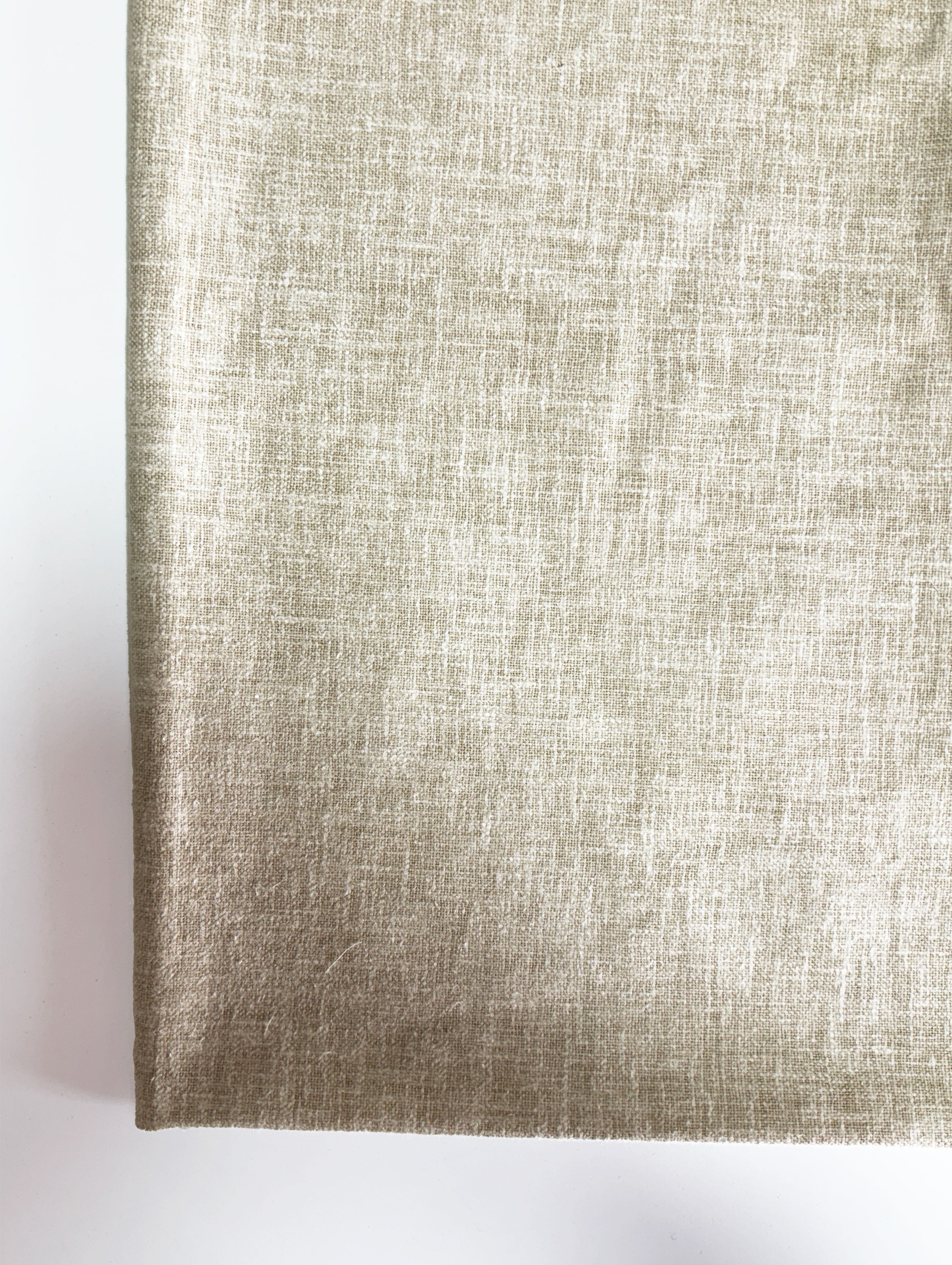 Beige Blended Cotton Yarn Dyed Fabric 58"