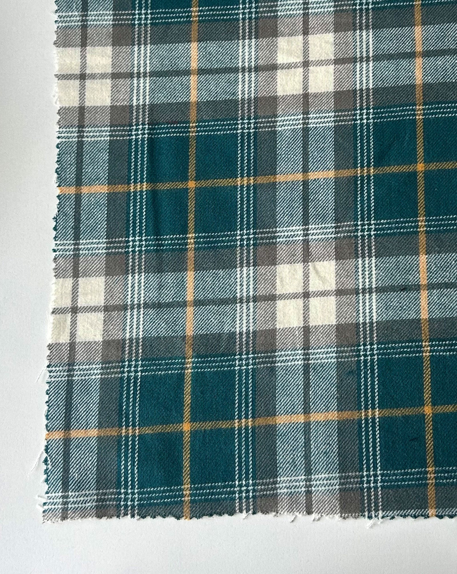 Deep Teal Cotton Y/D Twill Single Side Brushed Fabric 56"