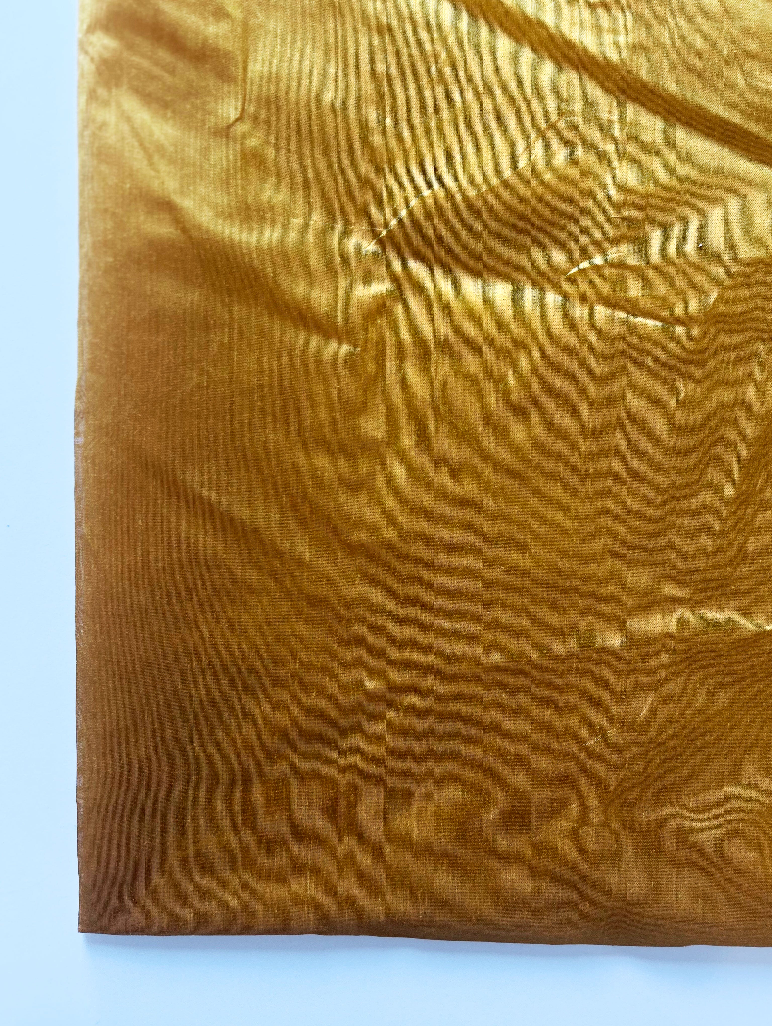 Mustard Yellow Poly Viscose Mill Dyed Fabric (Modal Chanderi) - 6 kg