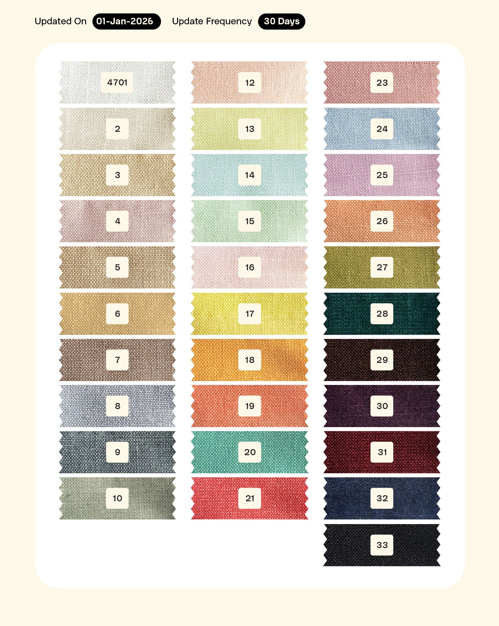 Poly Linen Mill Dyed Fabric 58"