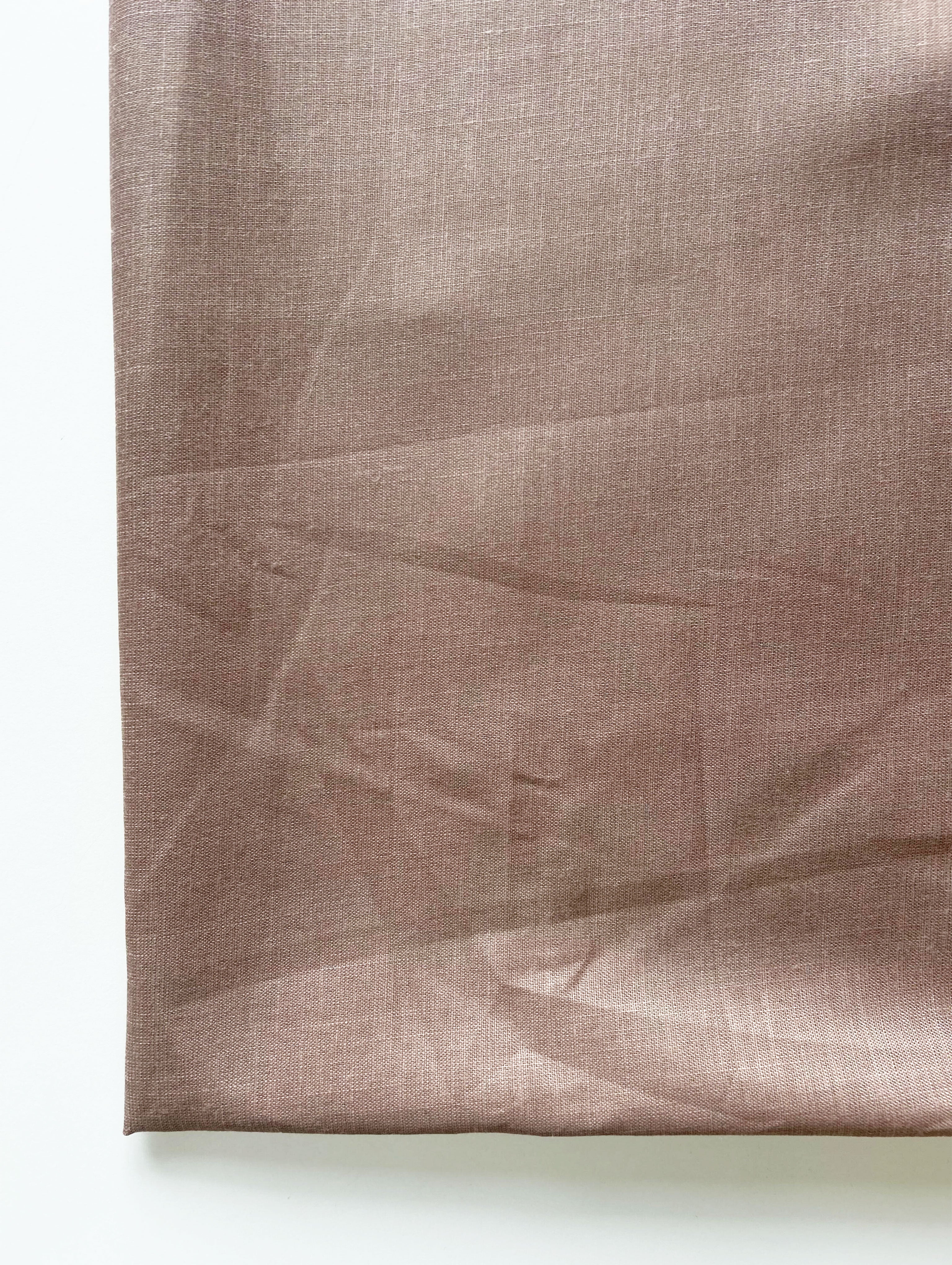 Beige Poly Linen Mill Dyed Fabric 58"