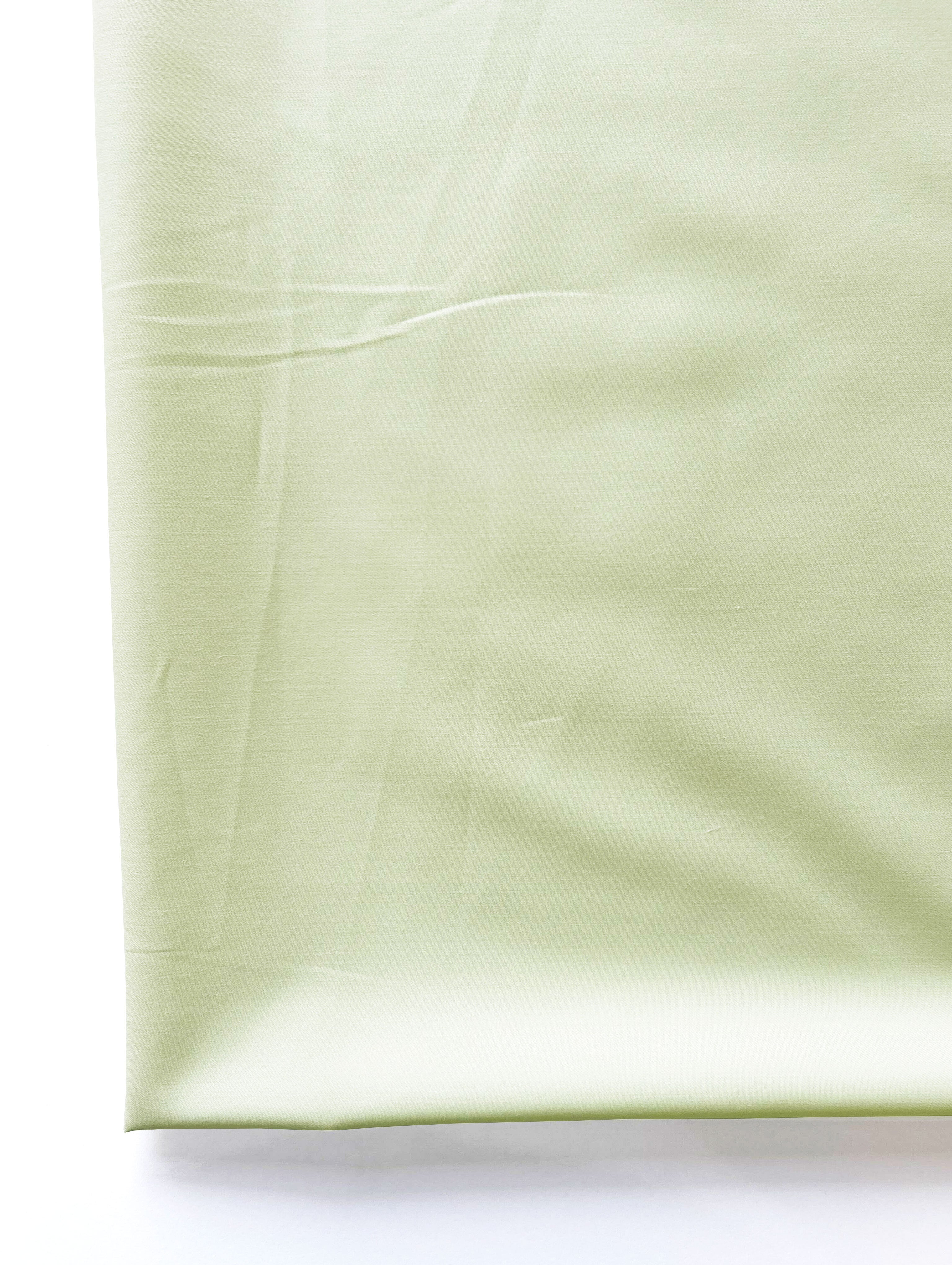 Light Green Poly Viscose Satin Twill Mill Dyed Fabric 56"