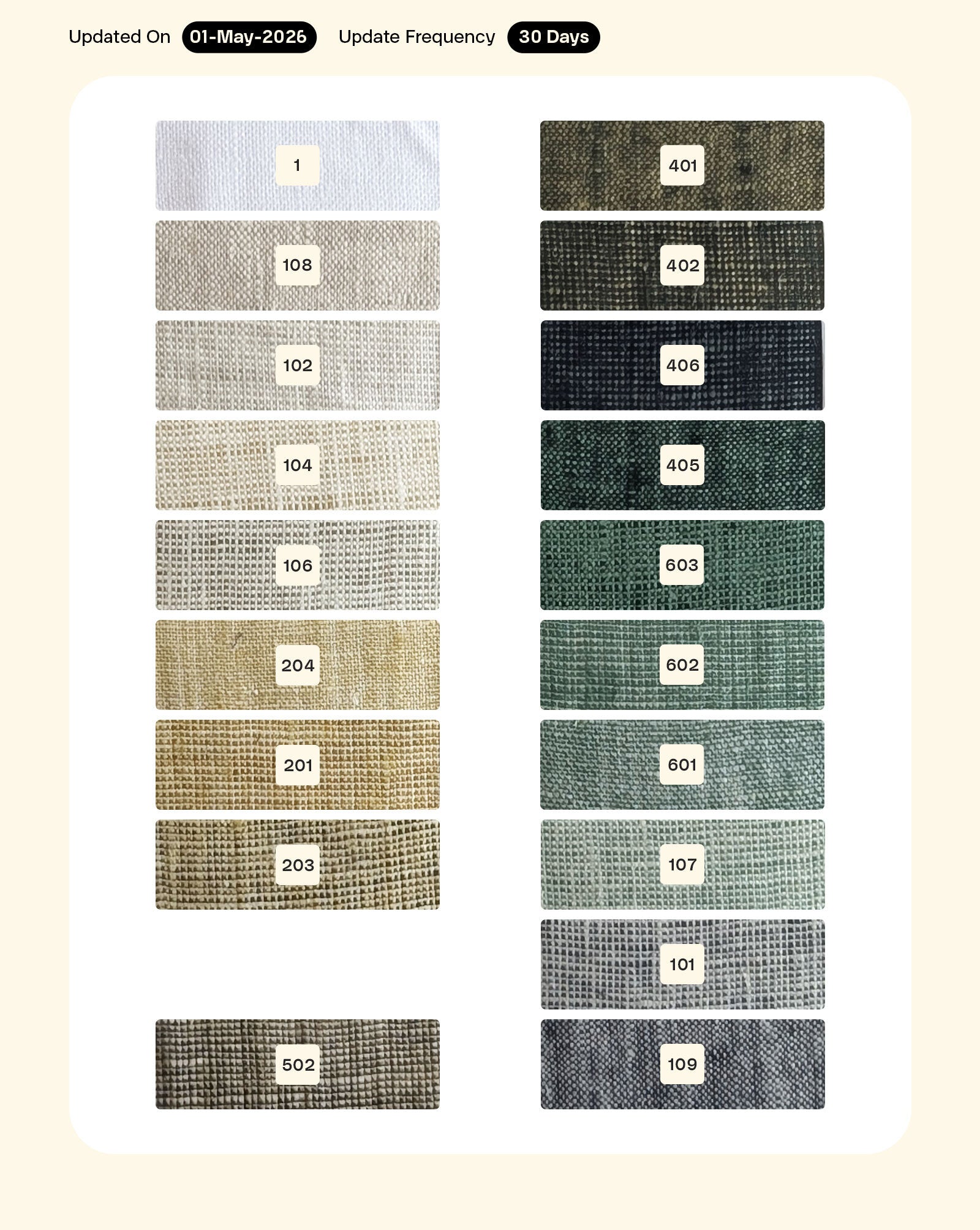 40 Lea Linen Yarn Dyed Fabric 58"