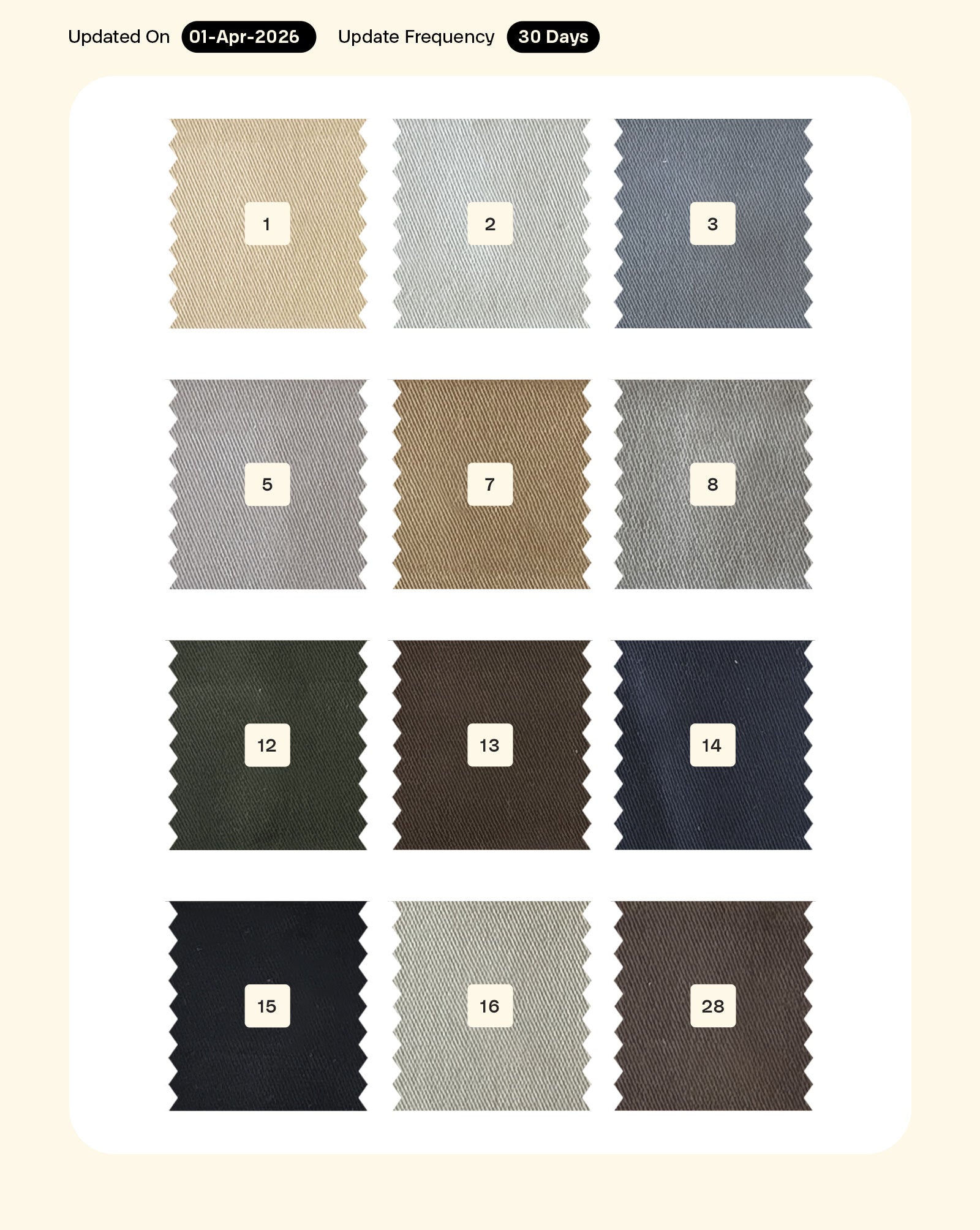 Cotton Lycra Mill Dyed Fabric 54"