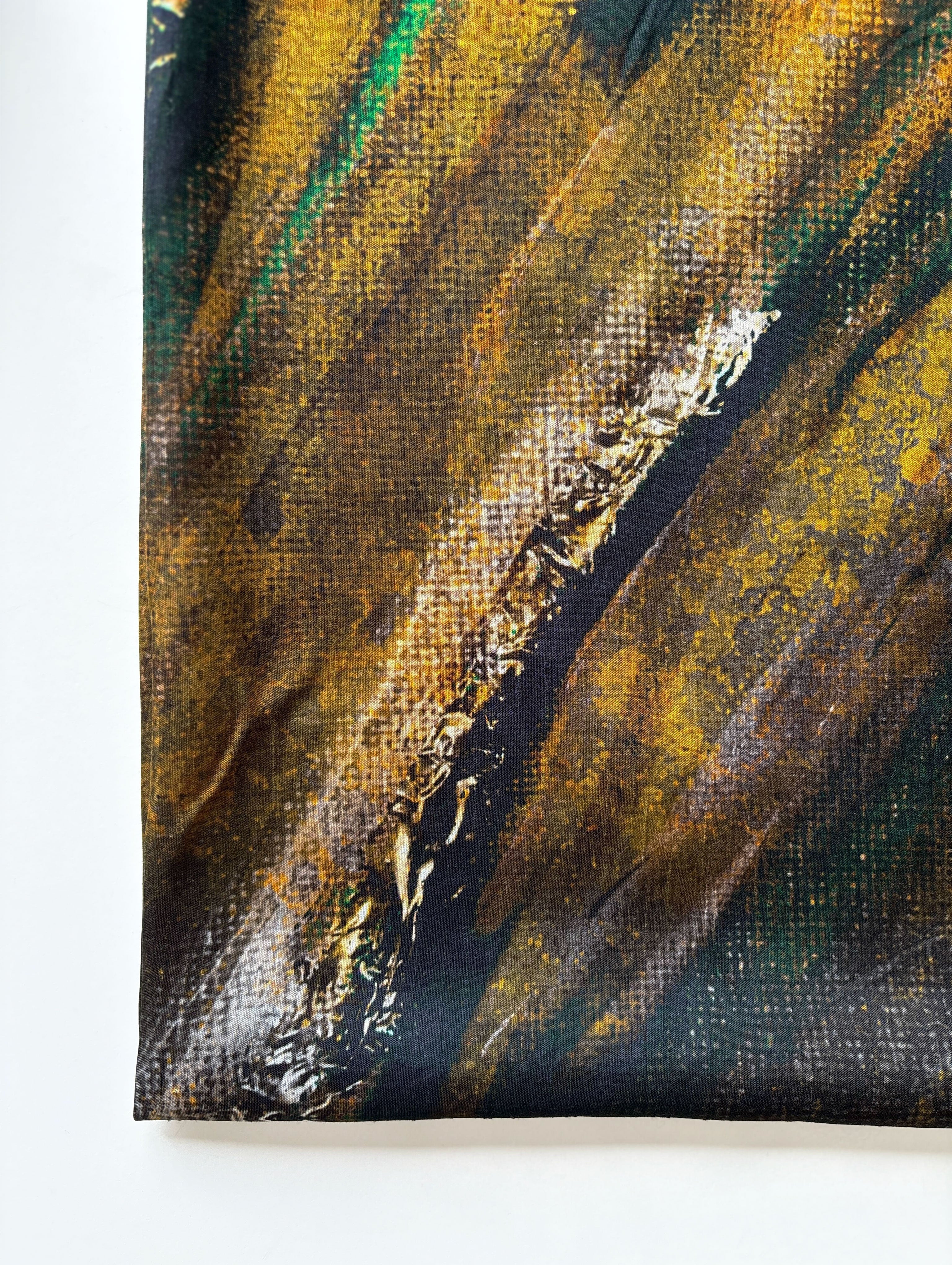 Digital Print 110 Gram Bemberg Raw Silk Fabric