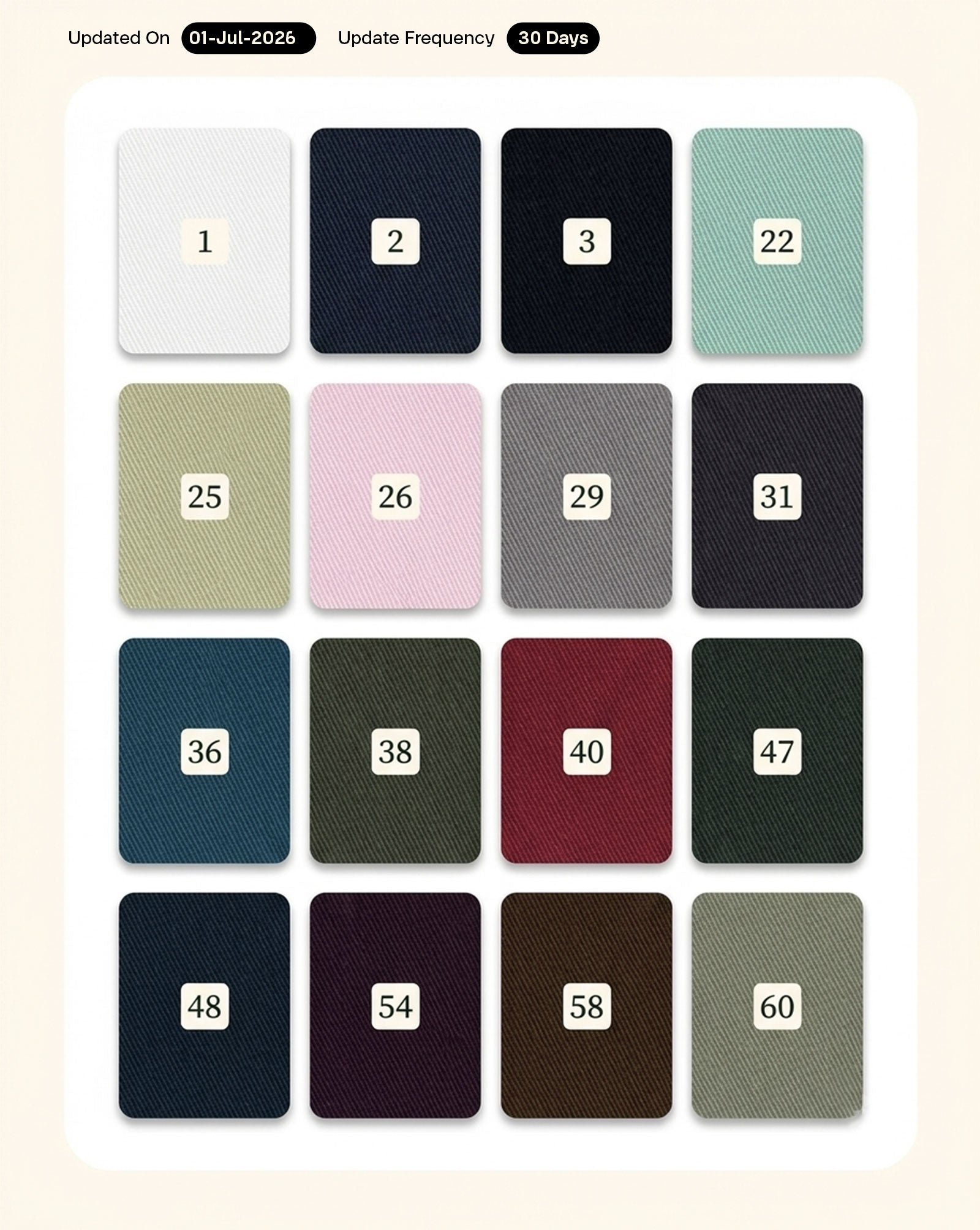 30s Cotton Heavy Twill Mill Dyed Fabric 58"