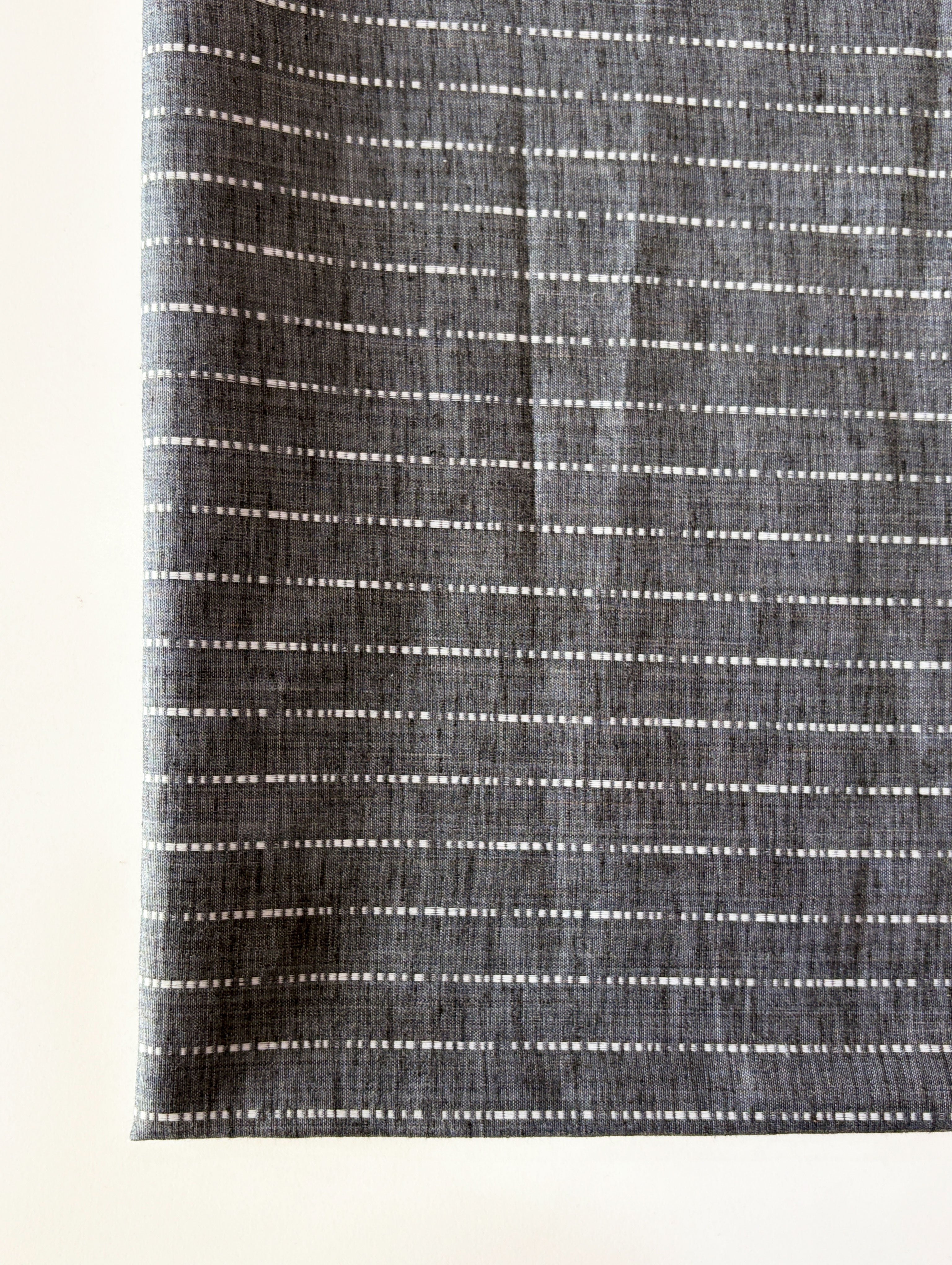 Grey Stripes Blended Cotton Jacquard Yarn Dyed Fabric