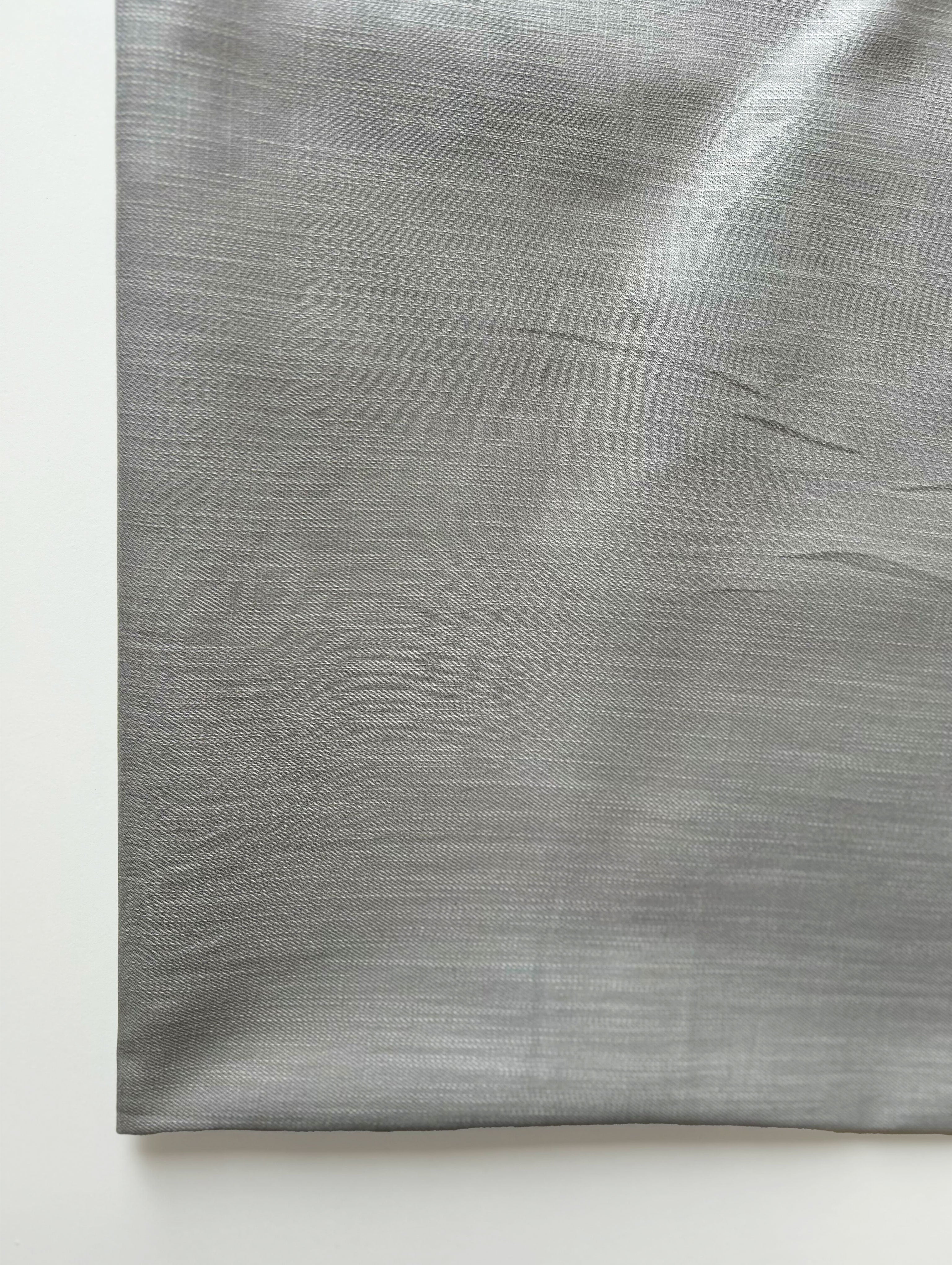 Grey 20s Double Sided Cotton Slub Twill Mill Dyed Fabric 57"
