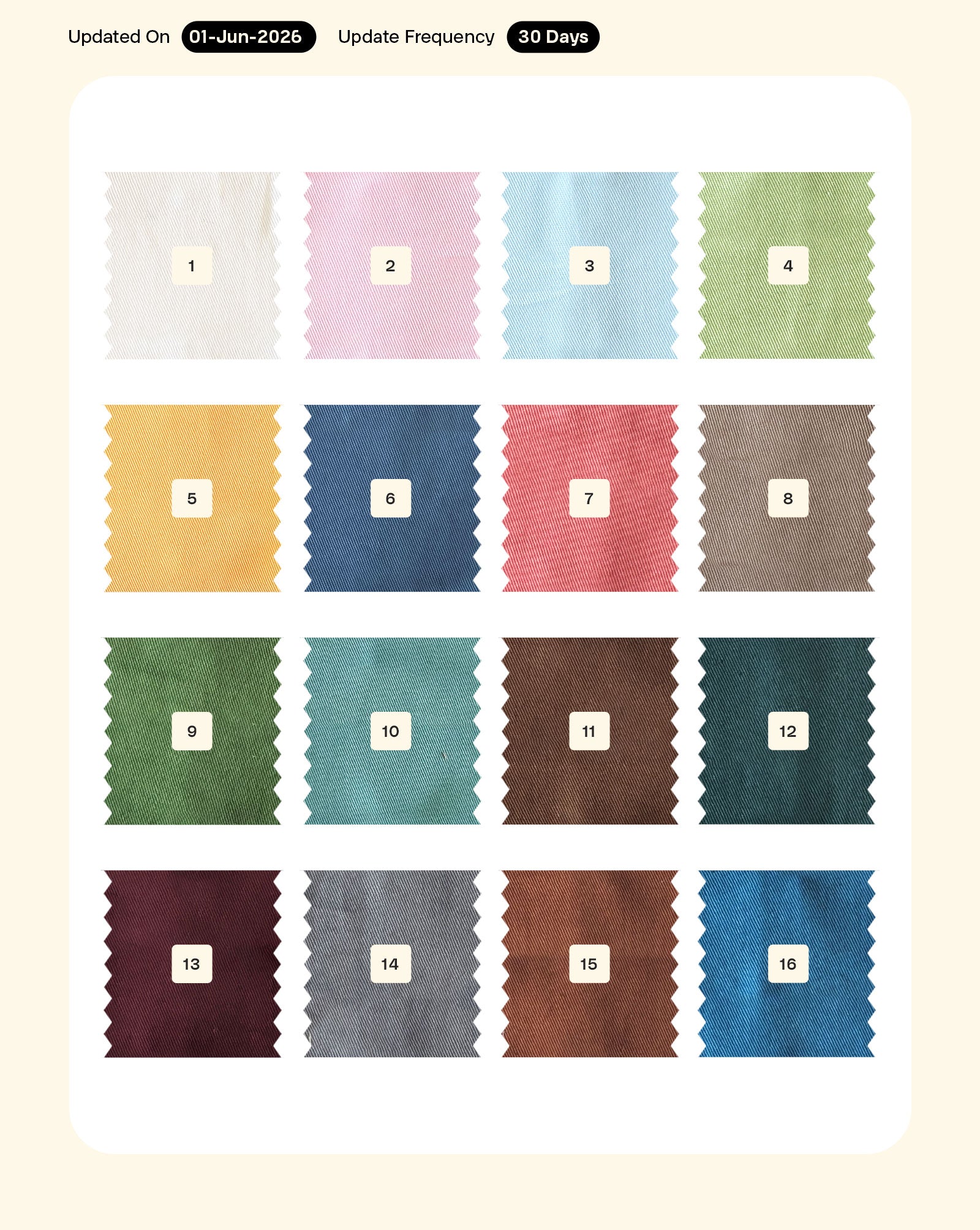 Cotton Twill Mill Dyed Fabric 56"