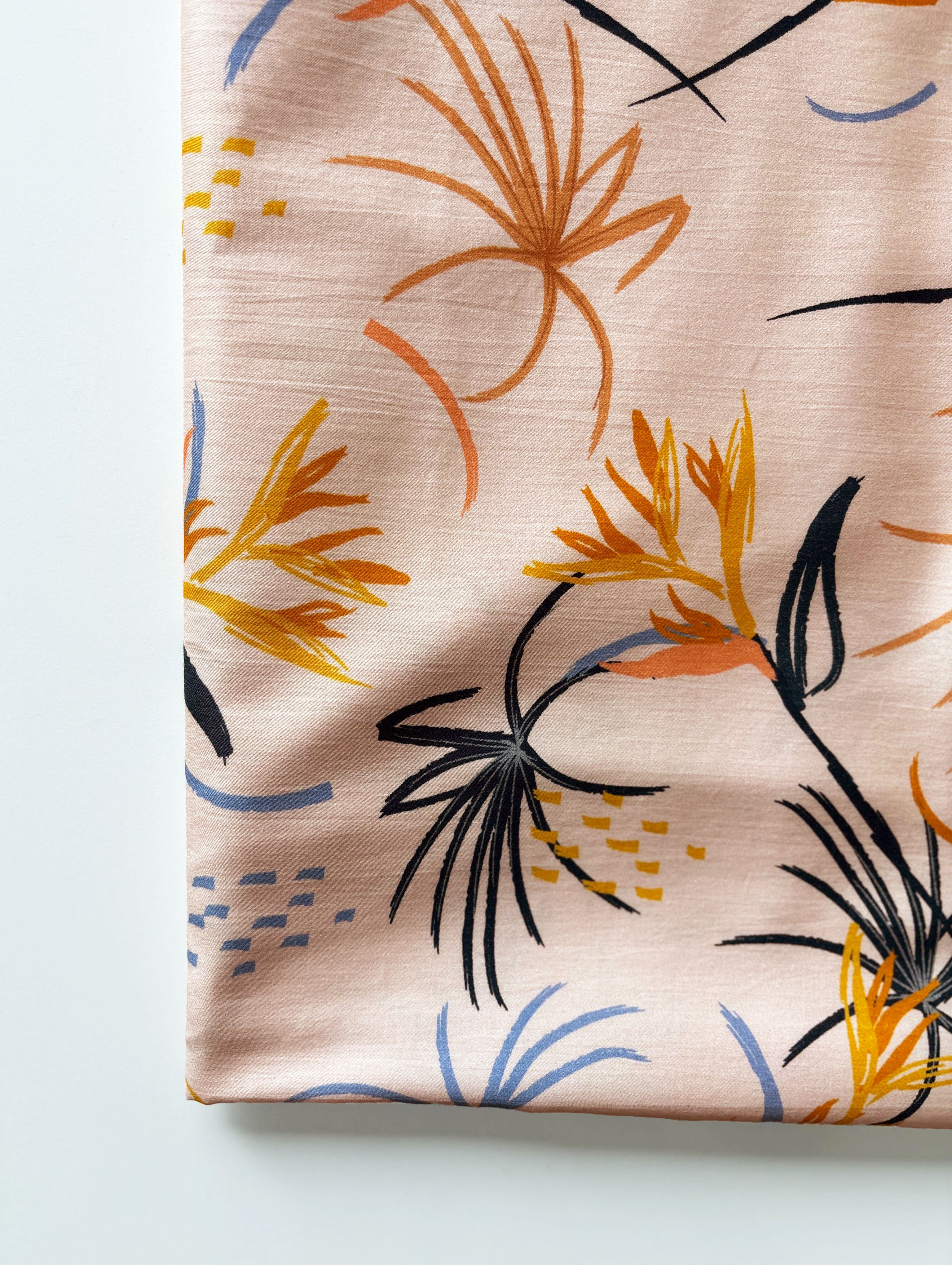 Salmon Digital Print 60's (165 x 104) Cotton Satin Fabric 58"