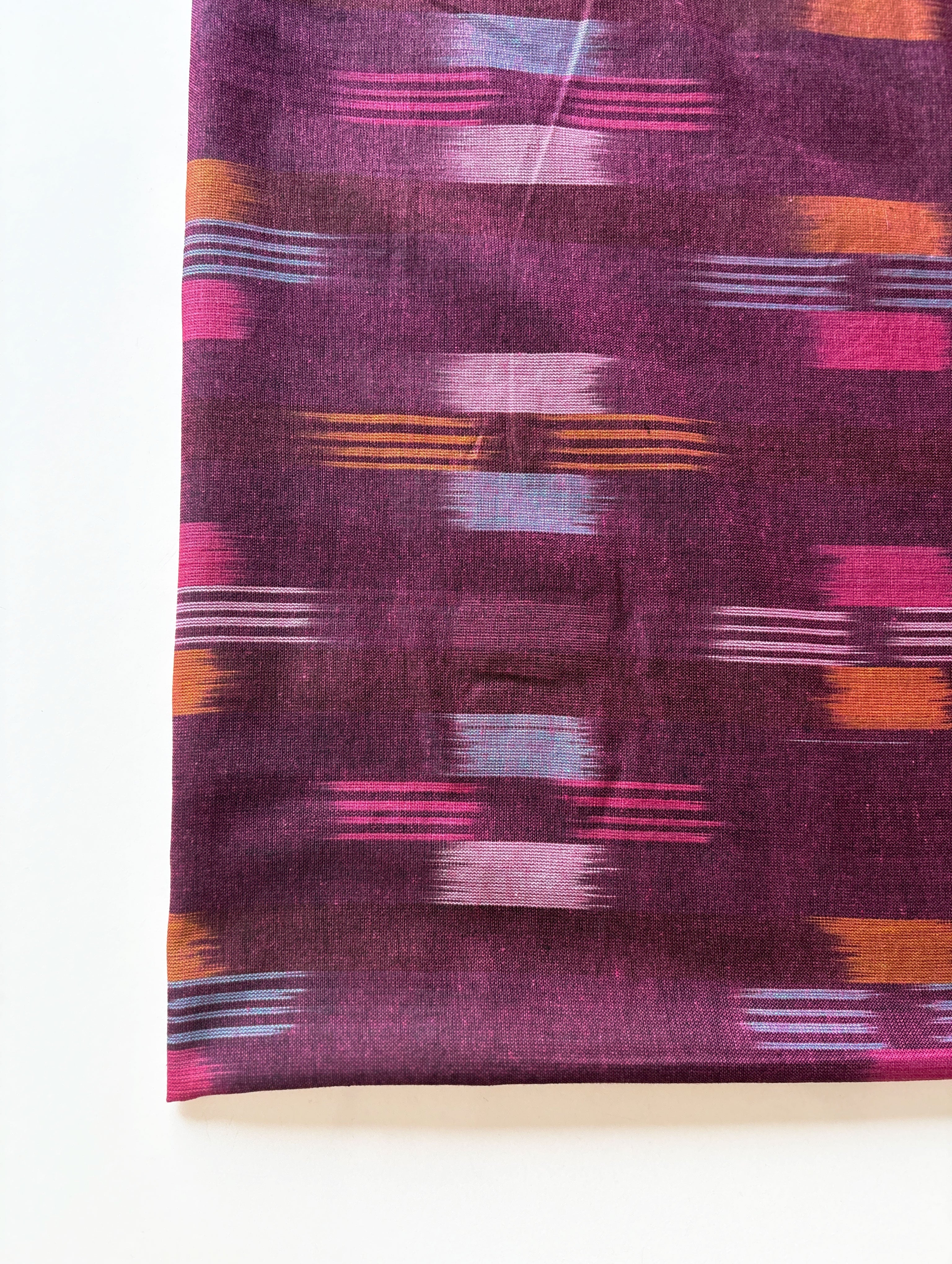Fuchsia Ikat Cotton Fabric
