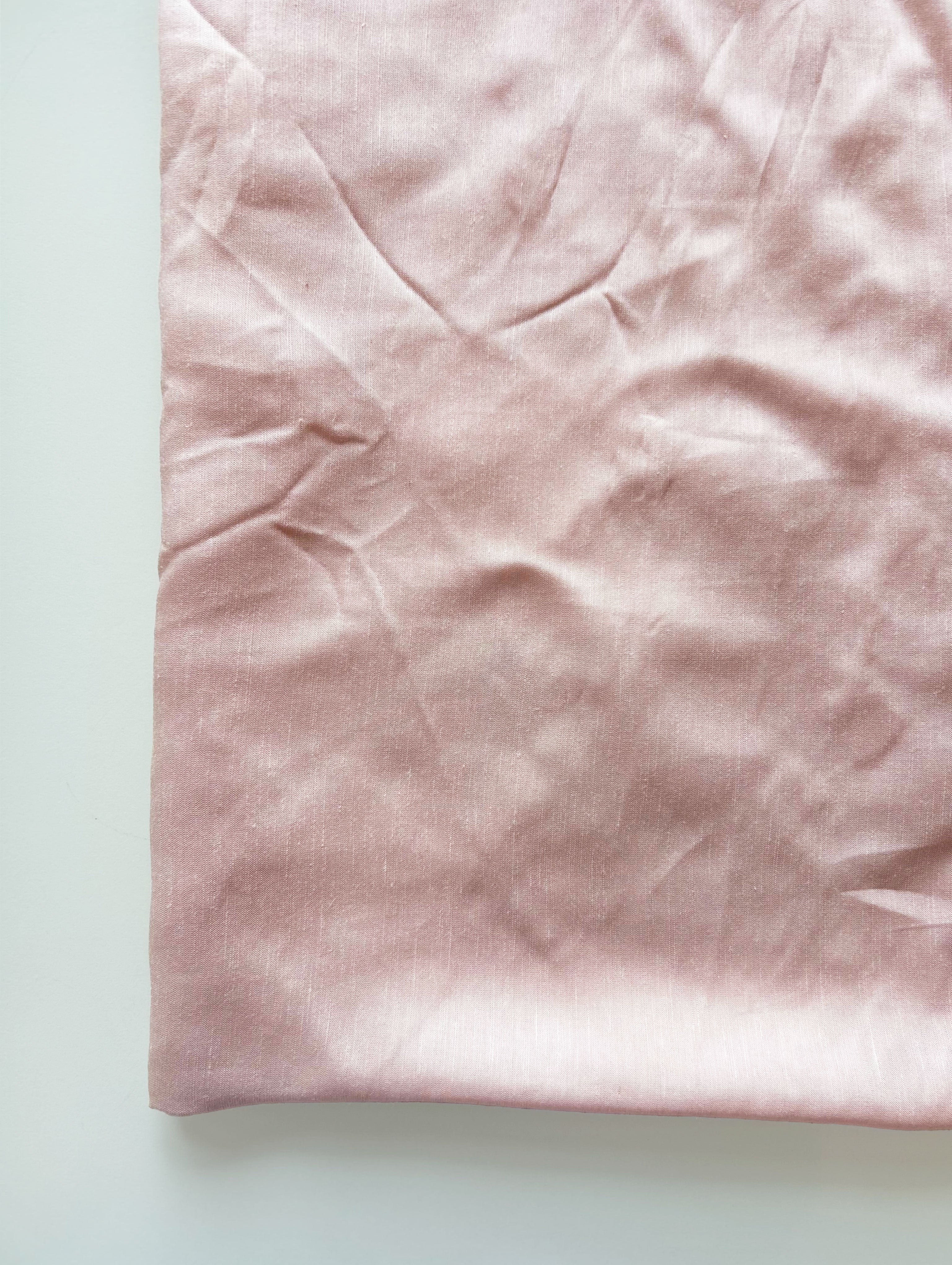 Pink Viscose Linen Satin Mill Dyed Fabric 58" - 18.5 kg