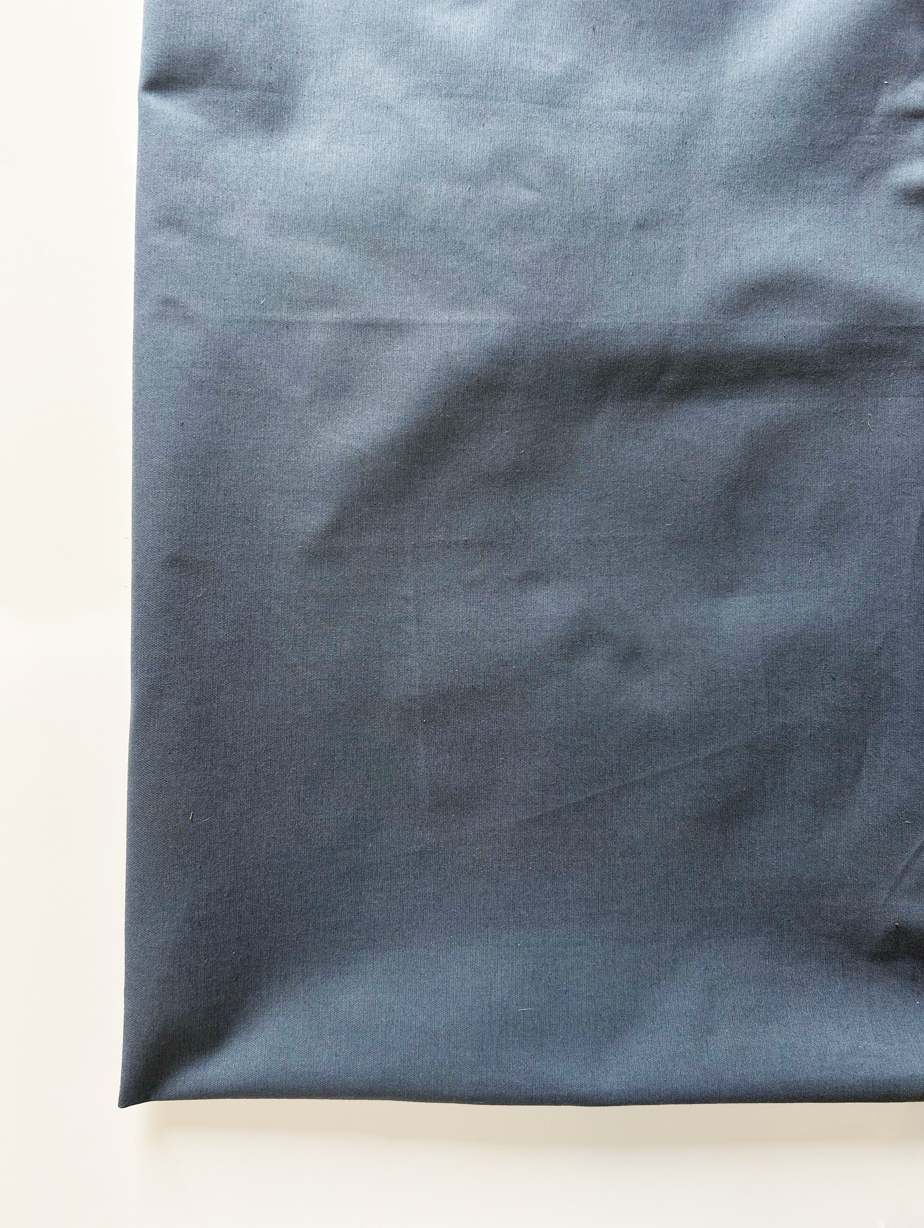 Grey Cotton Twill Lycra Mill Dyed Fabric 54"