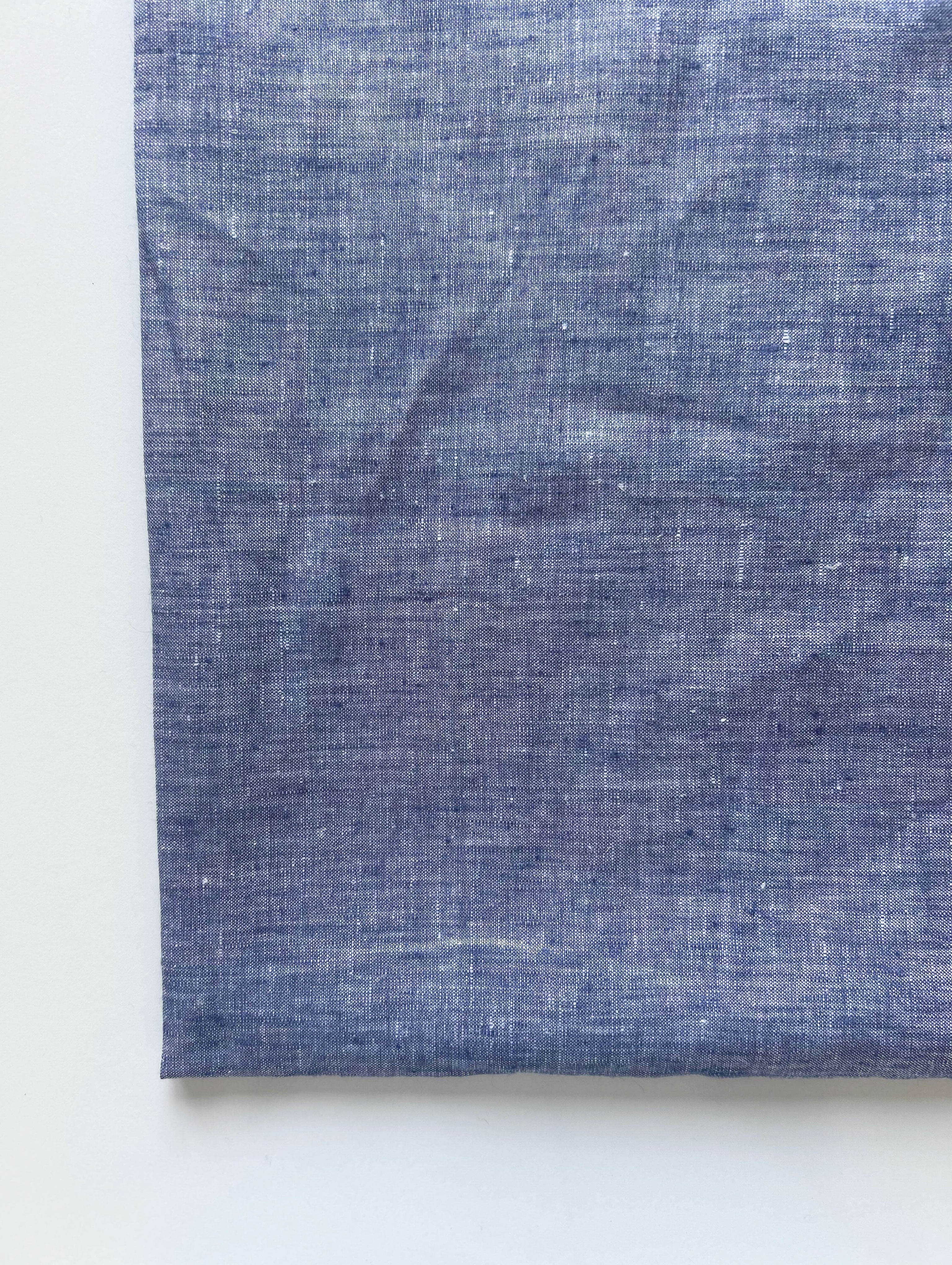 Blue 40 Lea Linen Yarn Dyed Fabric 58"
