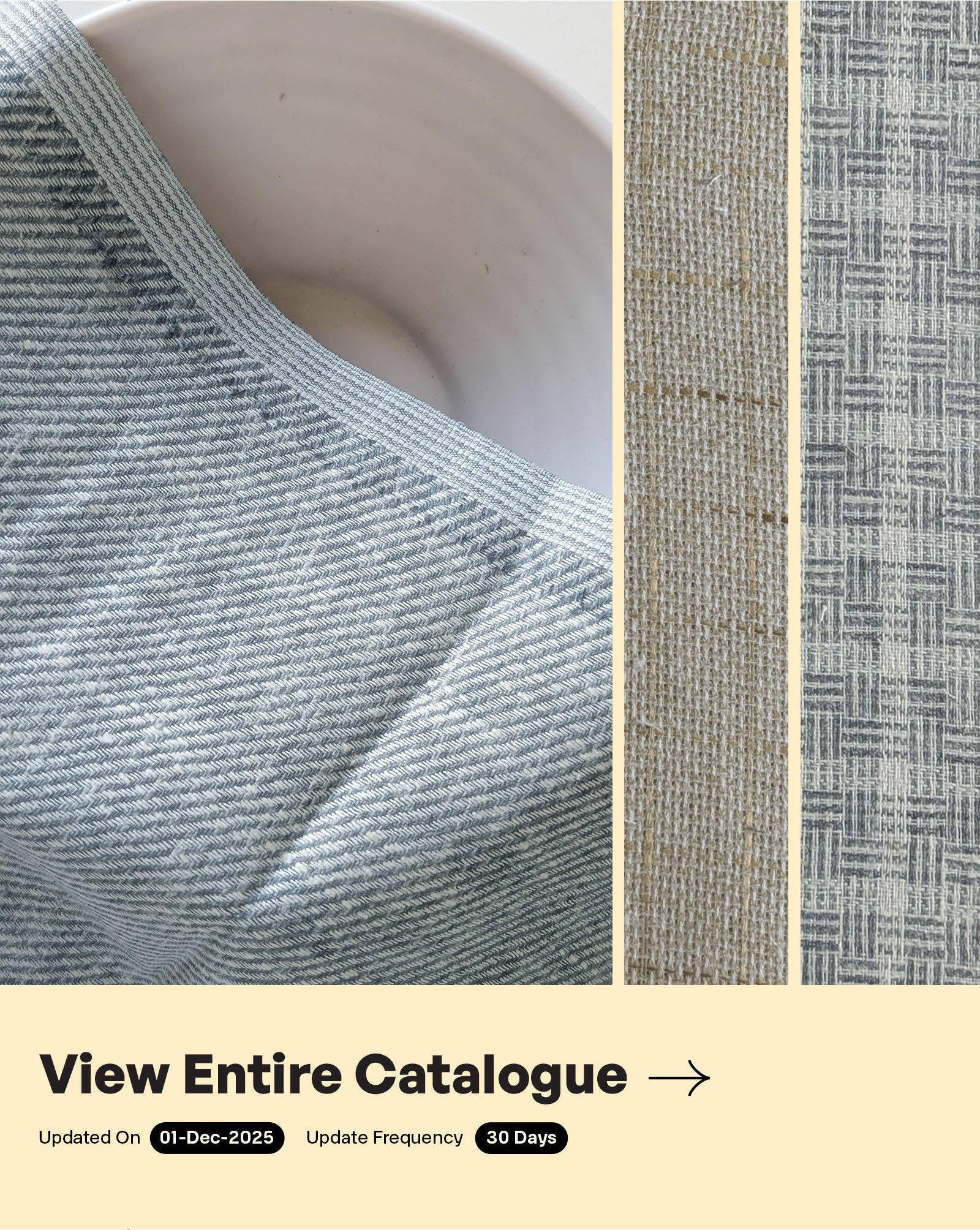 Loom Textured Blended Cotton Yarn Dyed Fabric 58"