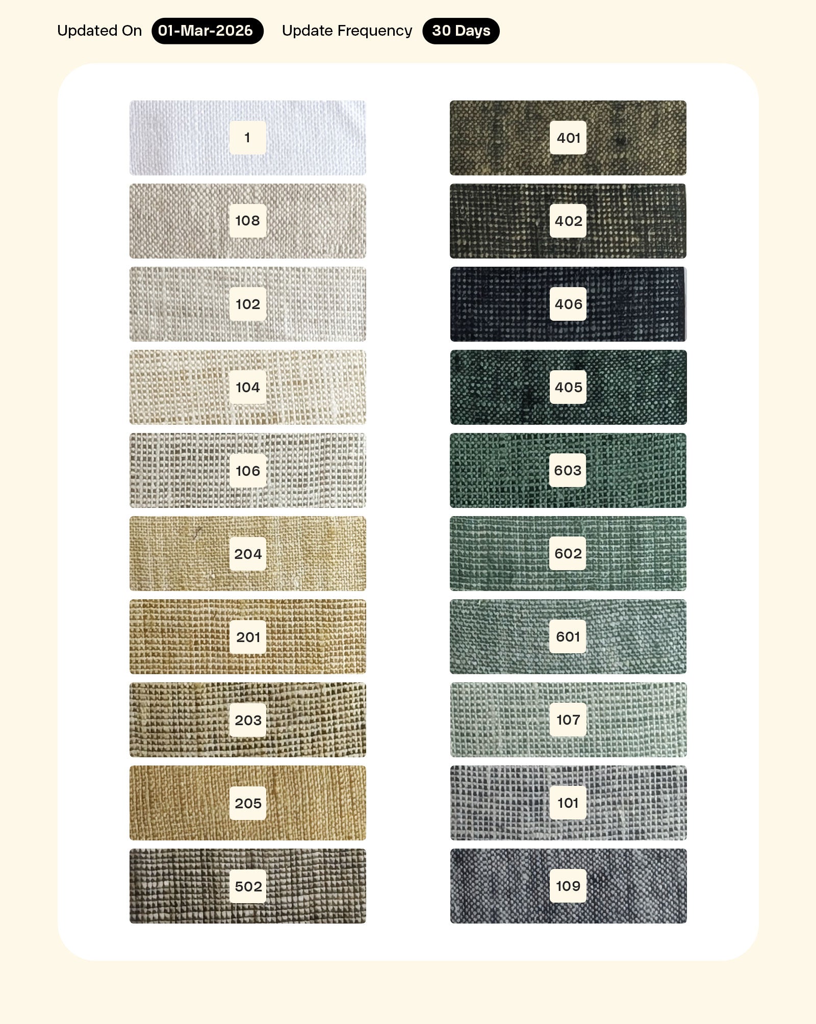 40 Lea Linen Yarn Dyed Fabric 58"