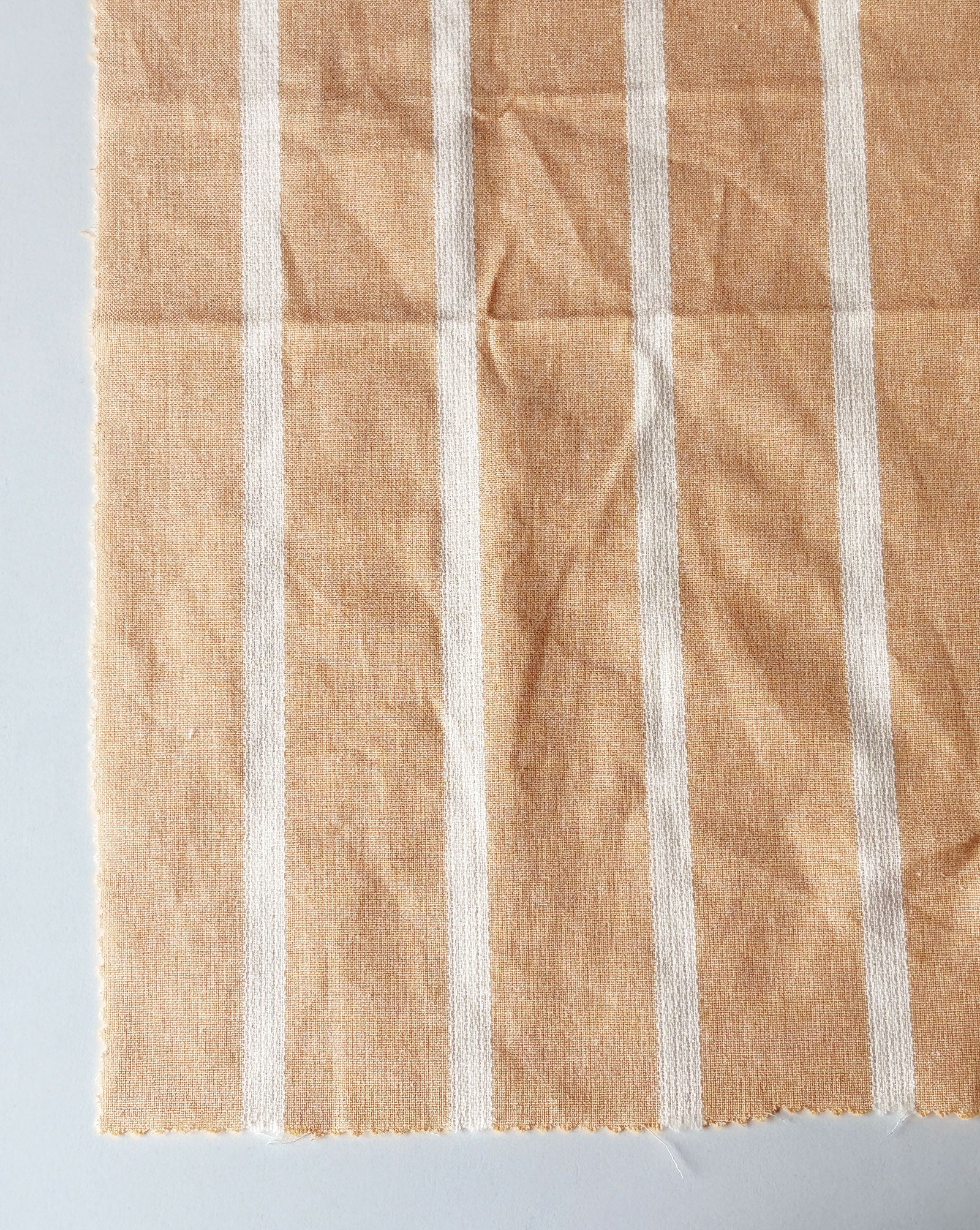 Orange Cotton Dobby Yarn Dyed Fabric 56"
