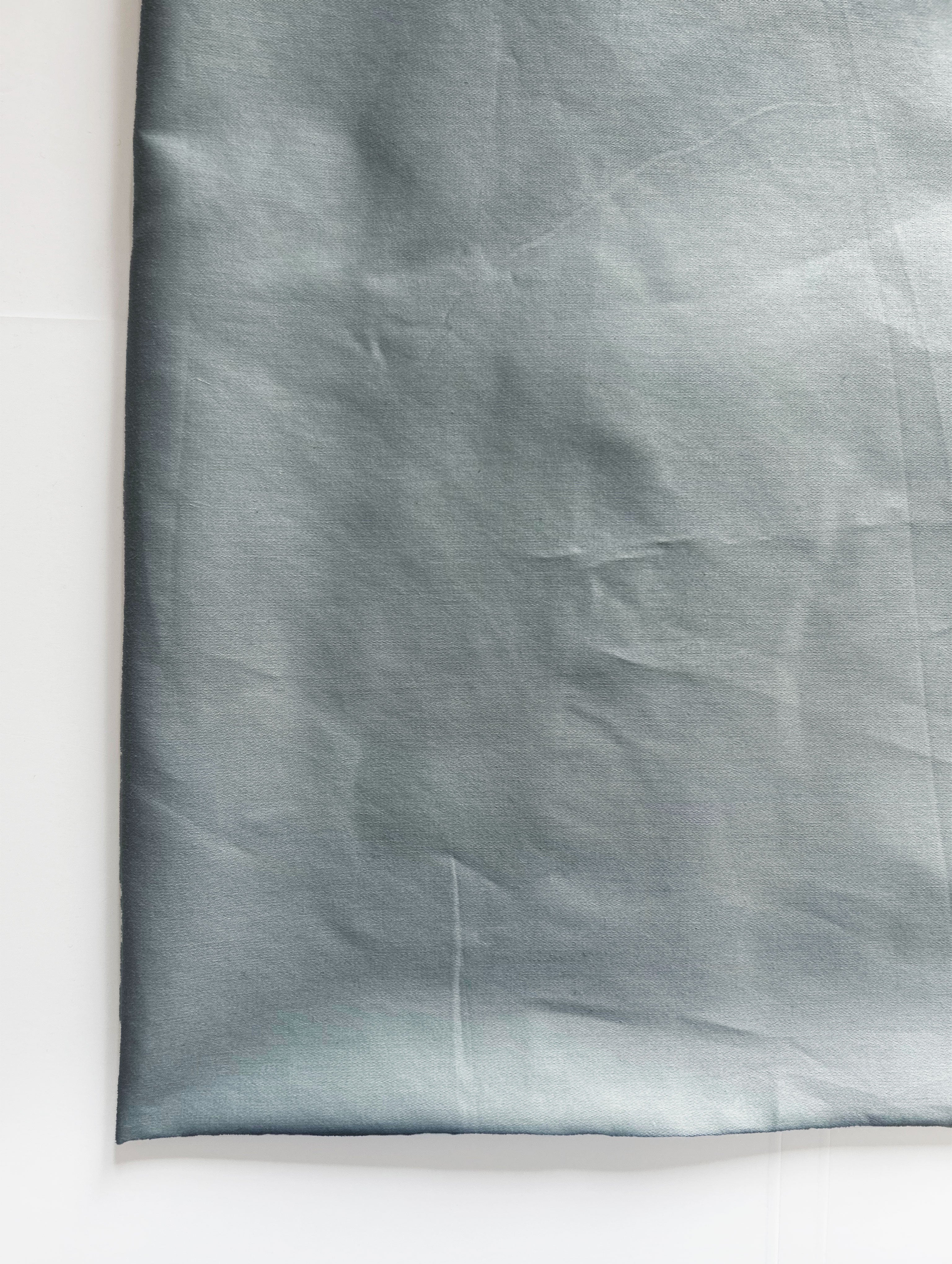 Grey 60s Cotton Satin Bio Finish Mill Dyed Fabric 58"