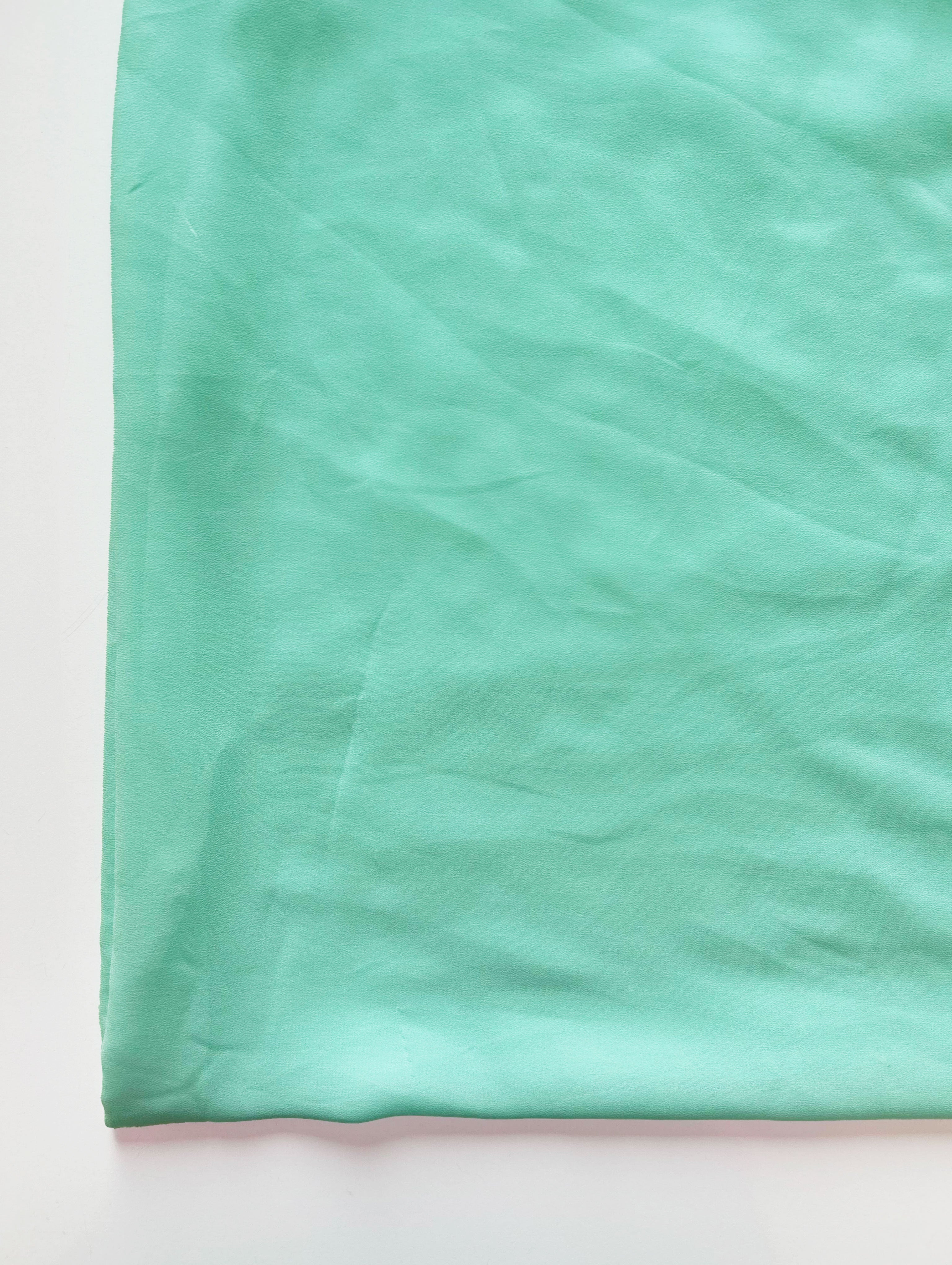Turquoise Poly Faux Georgette Mill Dyed Fabric - 7 kg