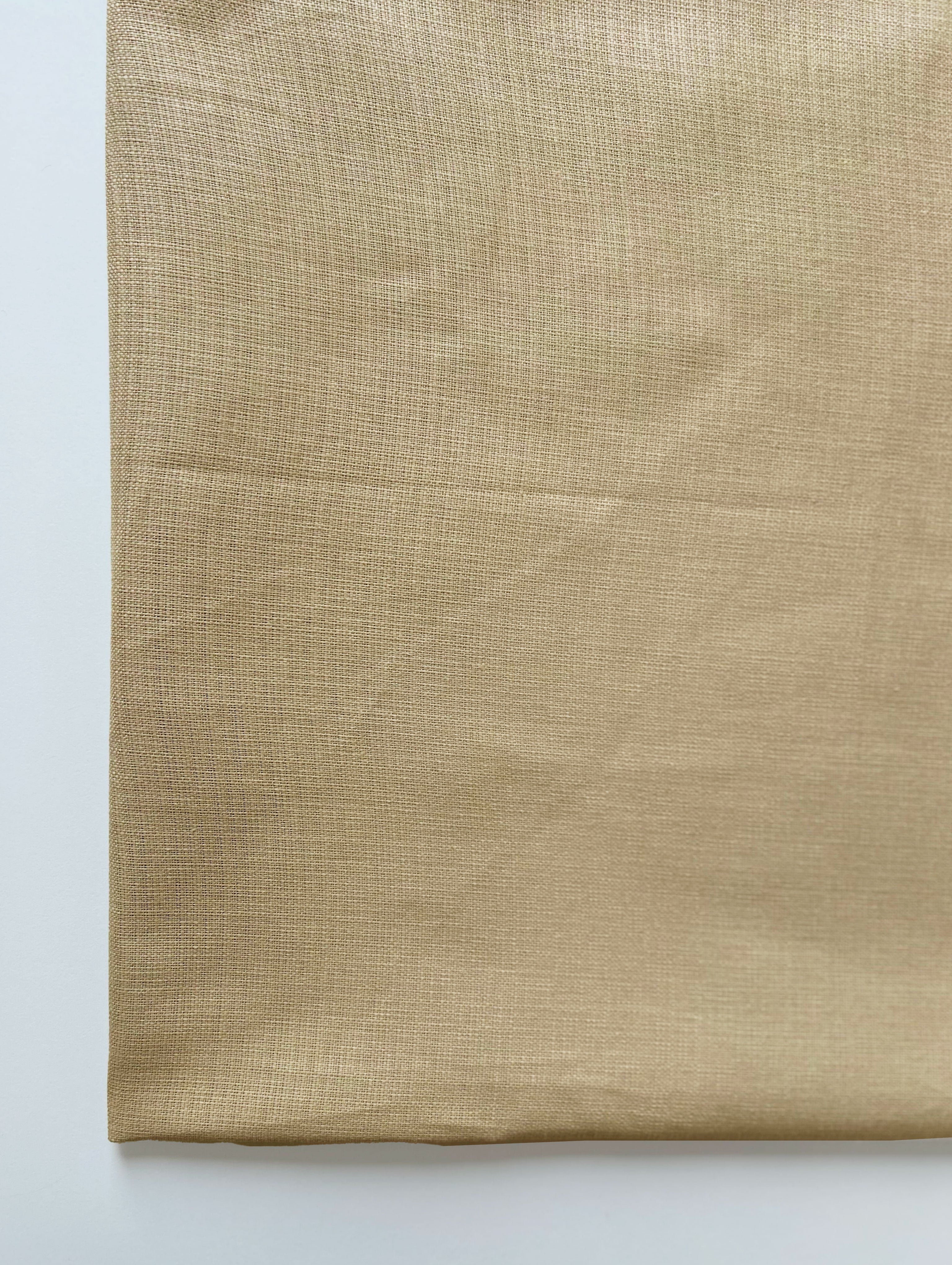 Beige Cotton Dobby Mill Dyed Fabric 57"