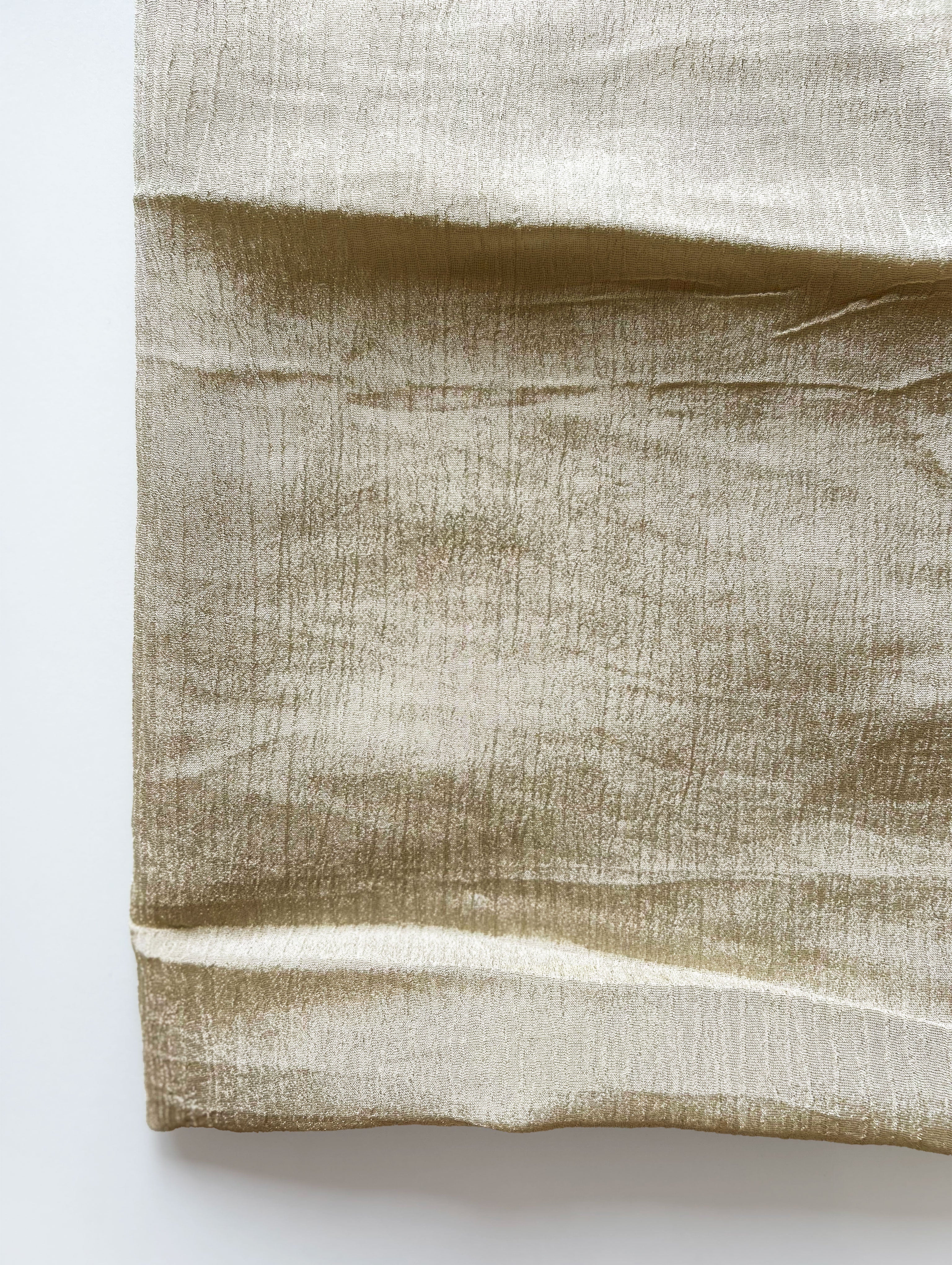 75 Gram Viscose Copper Tissue Crushed Fabric - ( Swatch 10x12" )