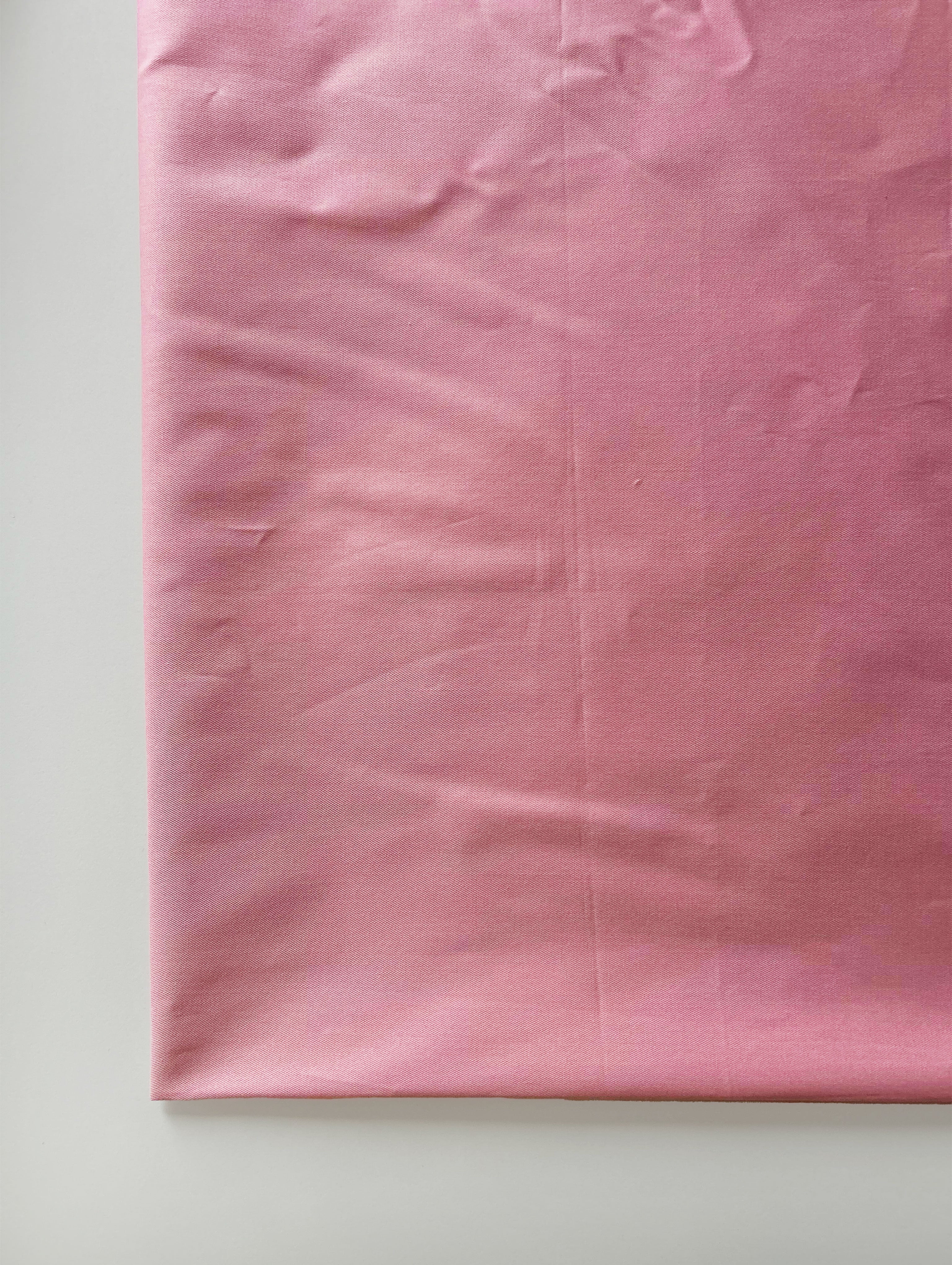 Pink 40s Cotton Twill Bio Finish Mill Dyed Fabric 57"