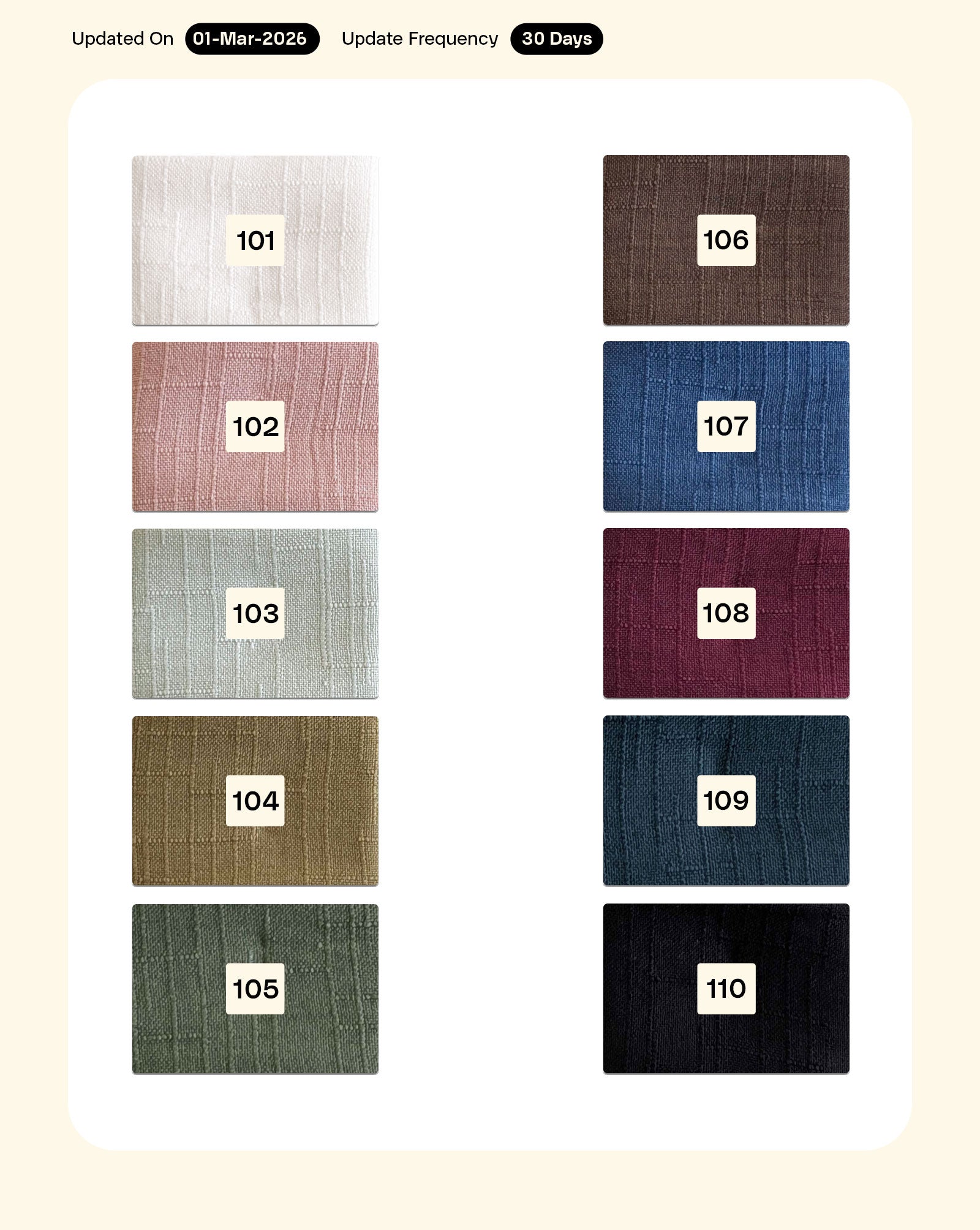 Poly Double Sided Slub Mill Dyed Fabric (Irish Linen) - 25 kg