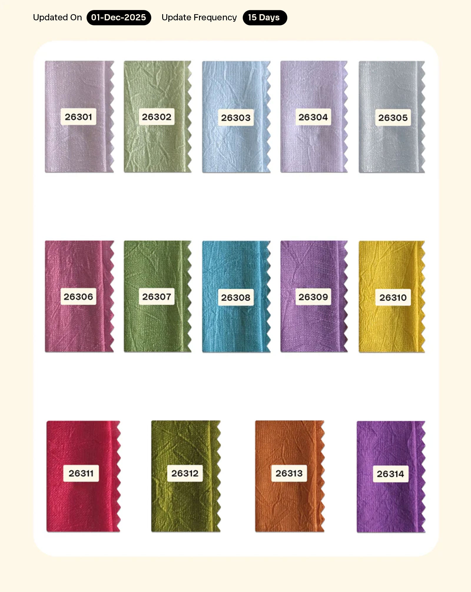 Poly Crushed Fabric - 9.5 kg