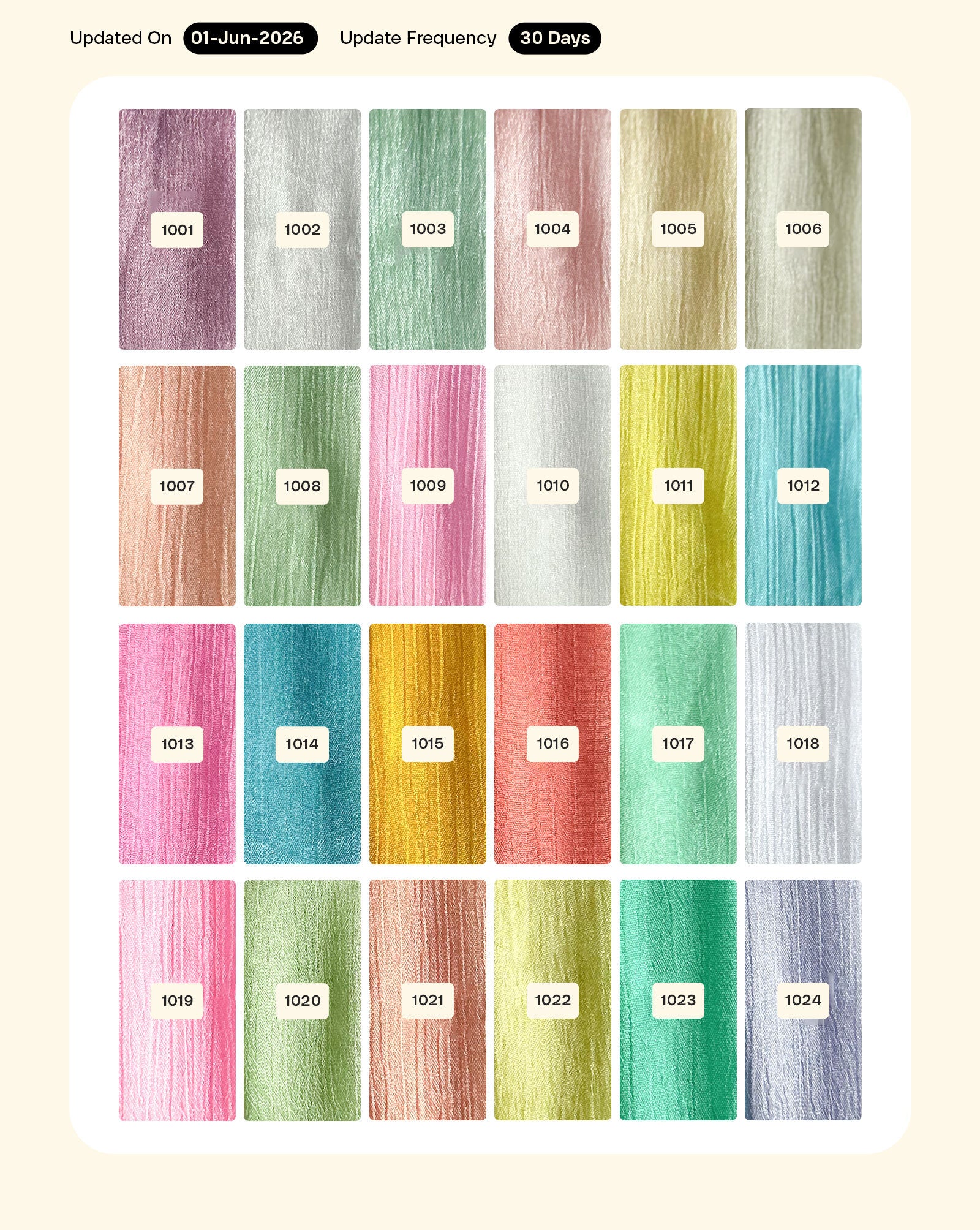 Poly Chinnon Mill Dyed Fabric 44"