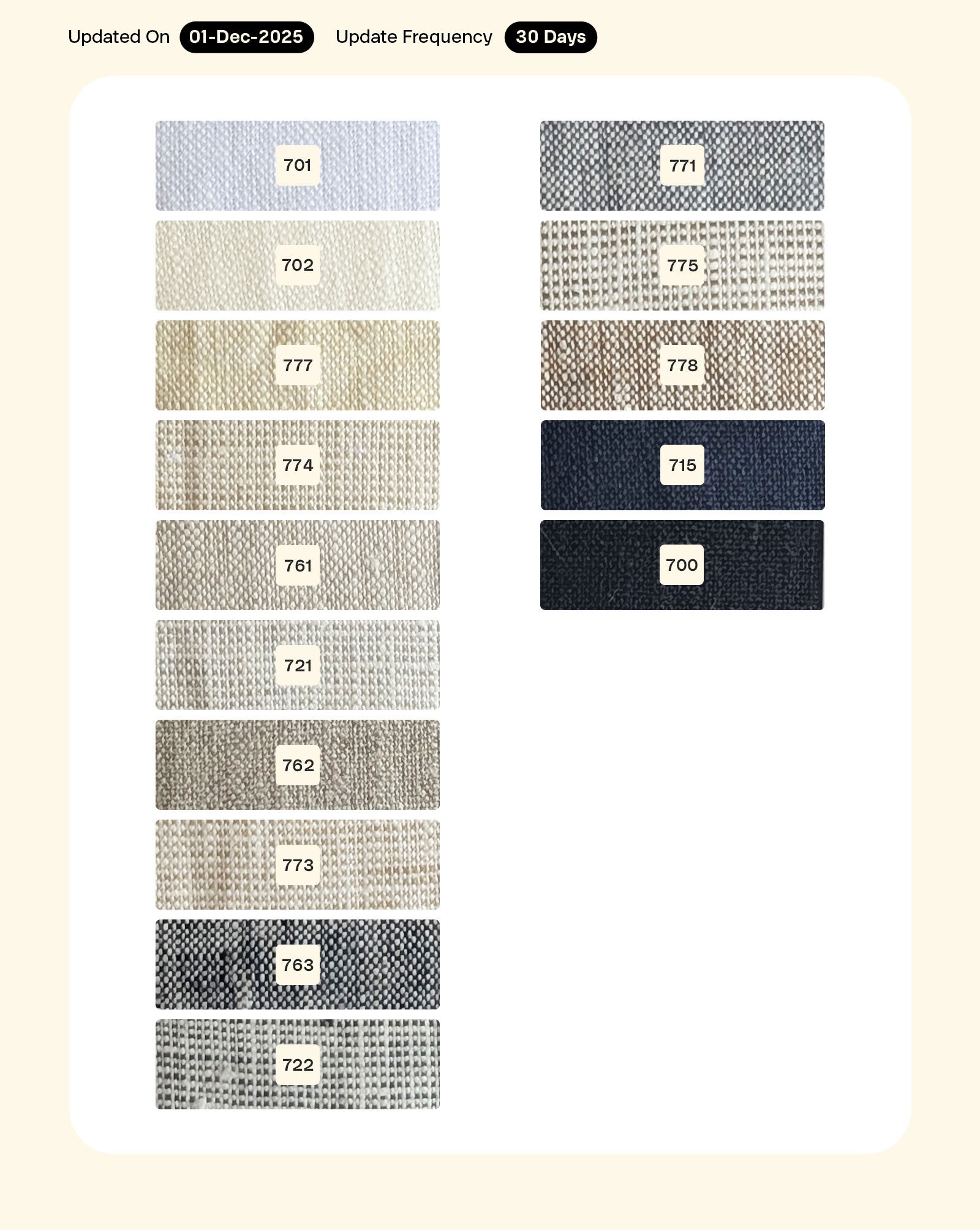 25 Lea Suiting Linen Light Yarn Dyed Fabric 58"