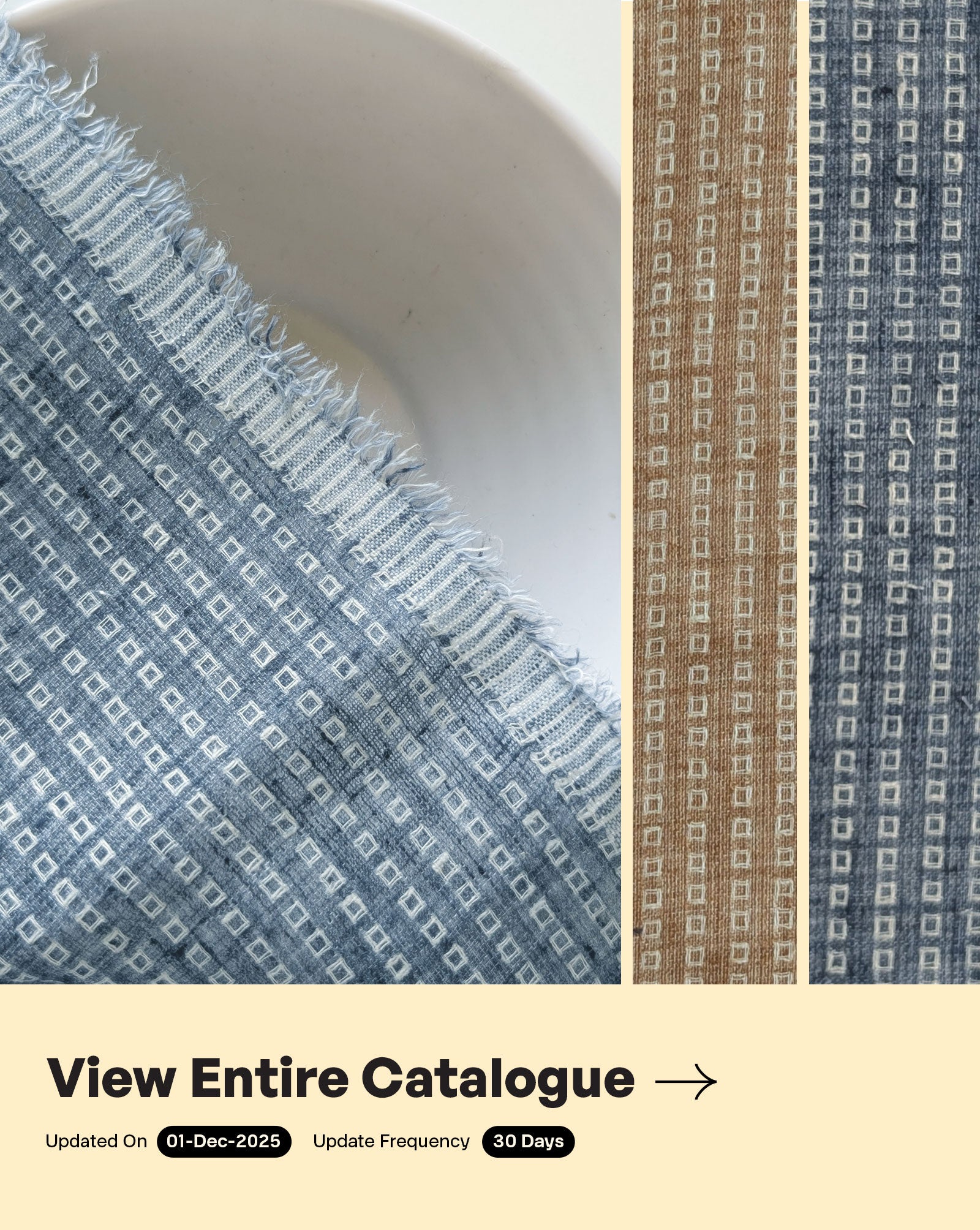 Loom Textured Blended Cotton Yarn Dyed Fabric 58"