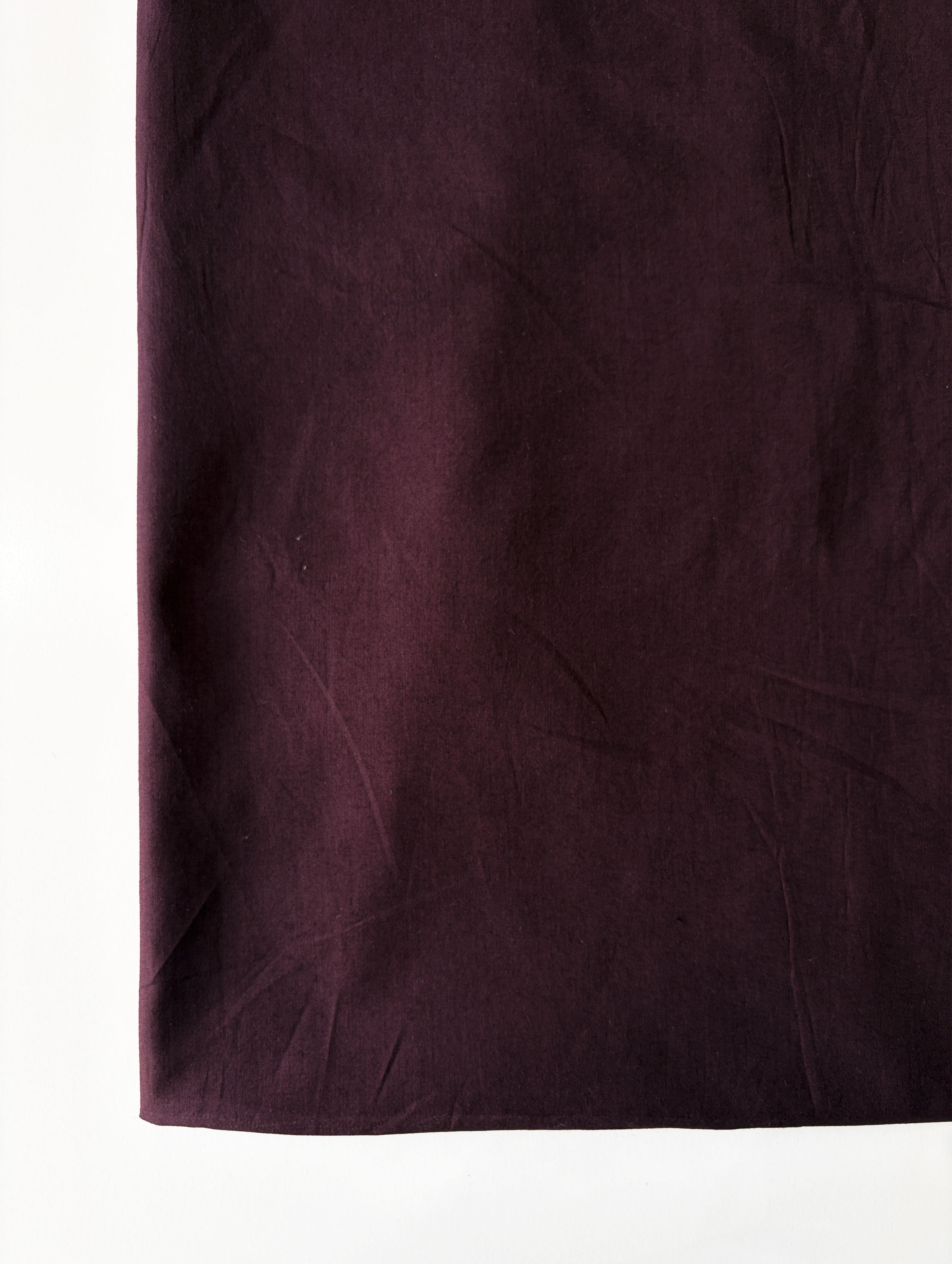 Dark Maroon 60s Cotton Cambric Mill Dyed Fabric