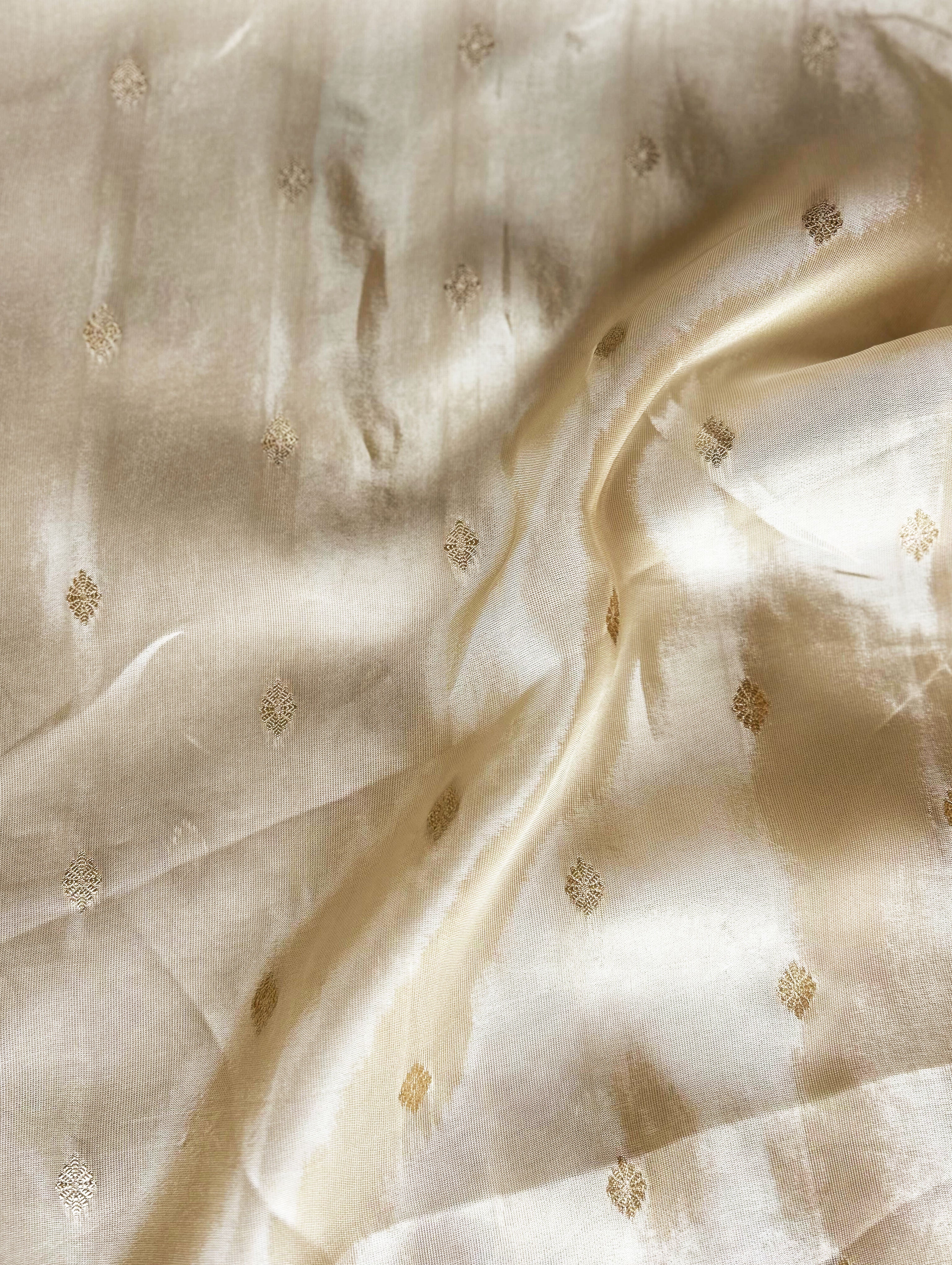 60 Gram Viscose HO Tissue Silk Booti Jacquard Fabric - ( Swatch 10x12" )