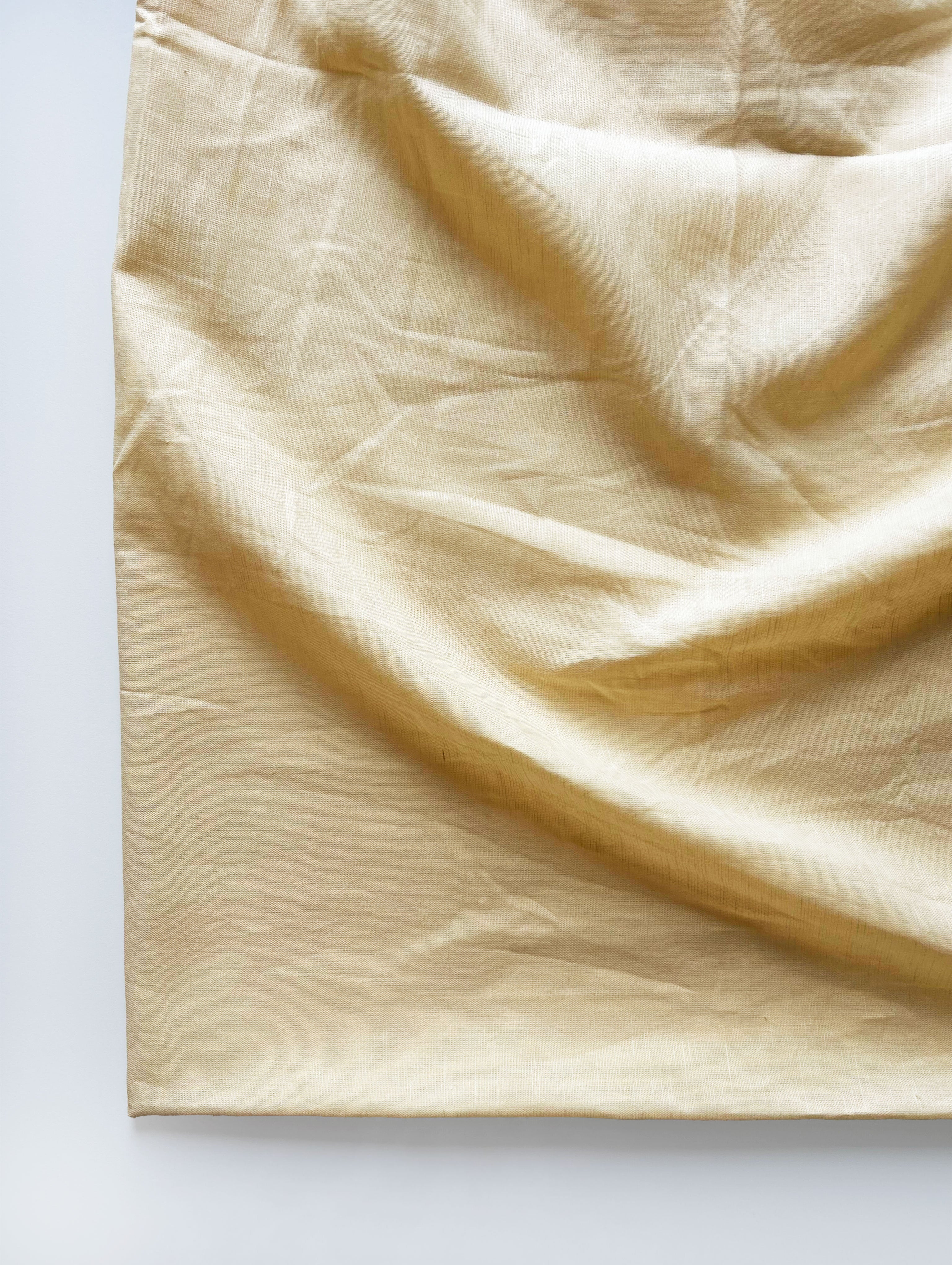 Light Yellow 80% Cotton 20% linen Mill Dyed Fabric 58"