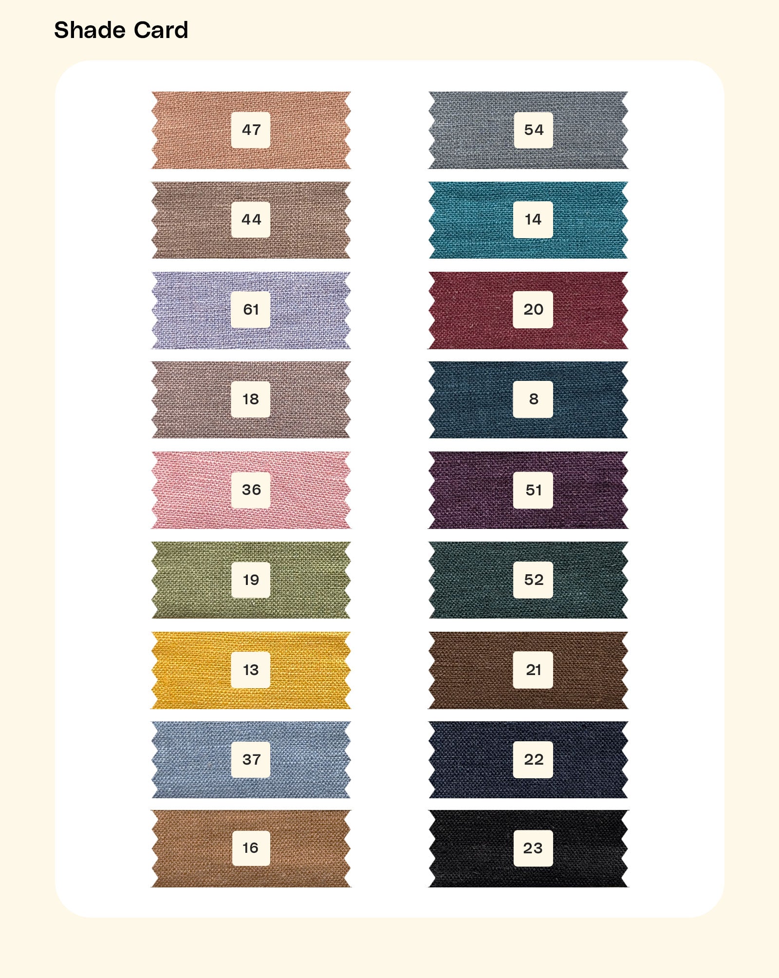 40 Lea Pure Linen Mill Dyed Fabric 58"