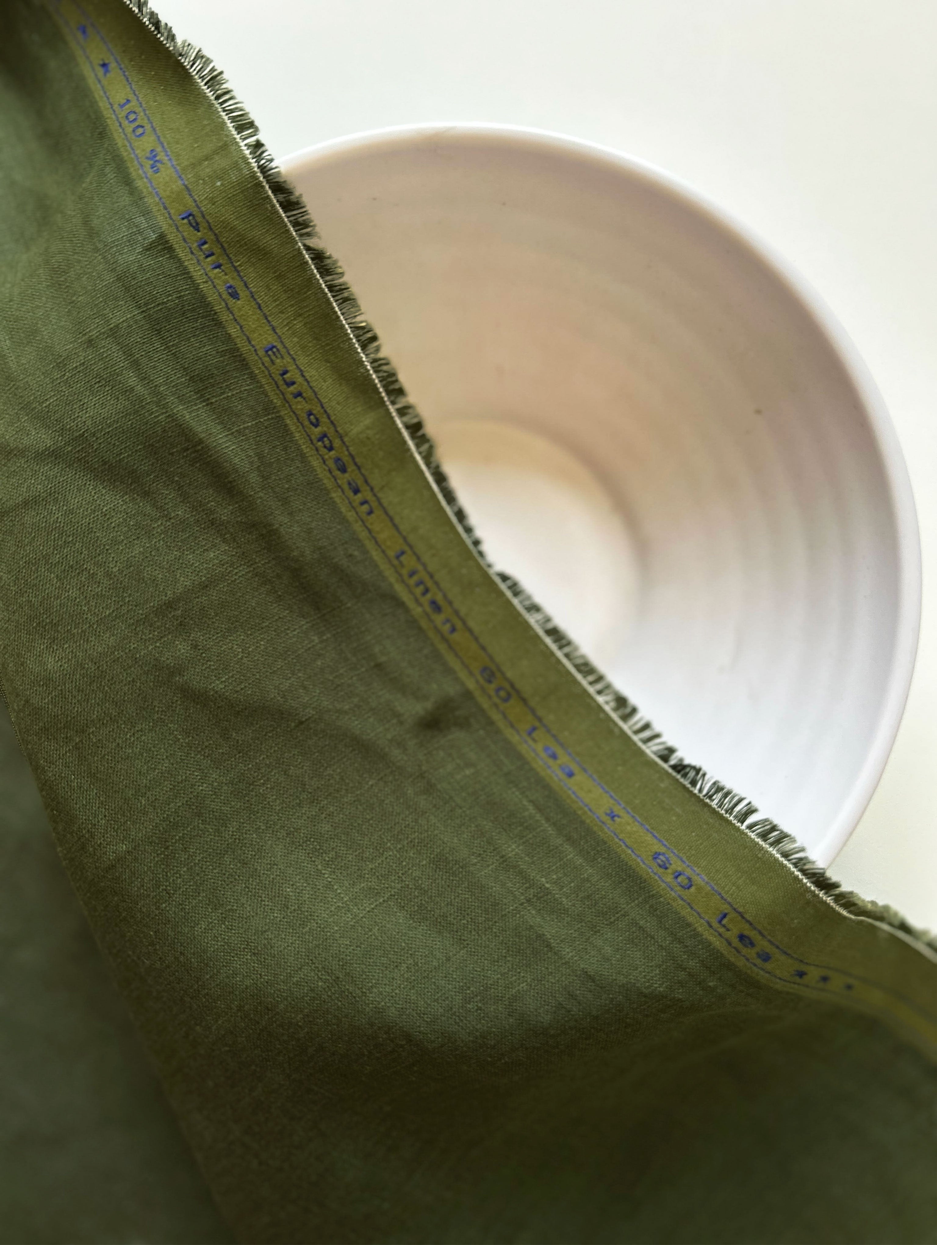 60 Lea Pure Linen Mill Dyed Fabric 58"