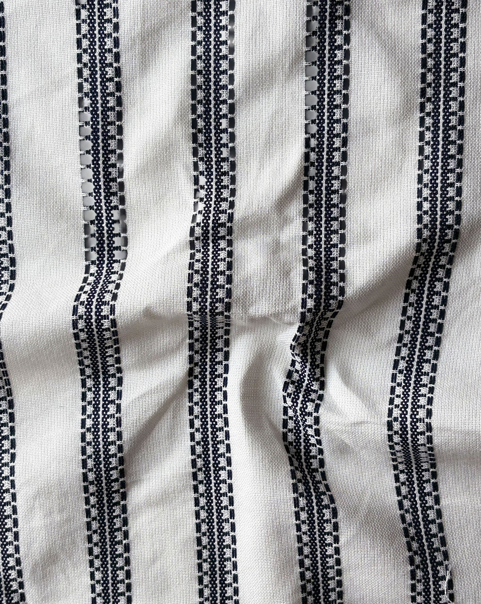 Navy Yarn Dyed Cotton Dobby Fabric 56"