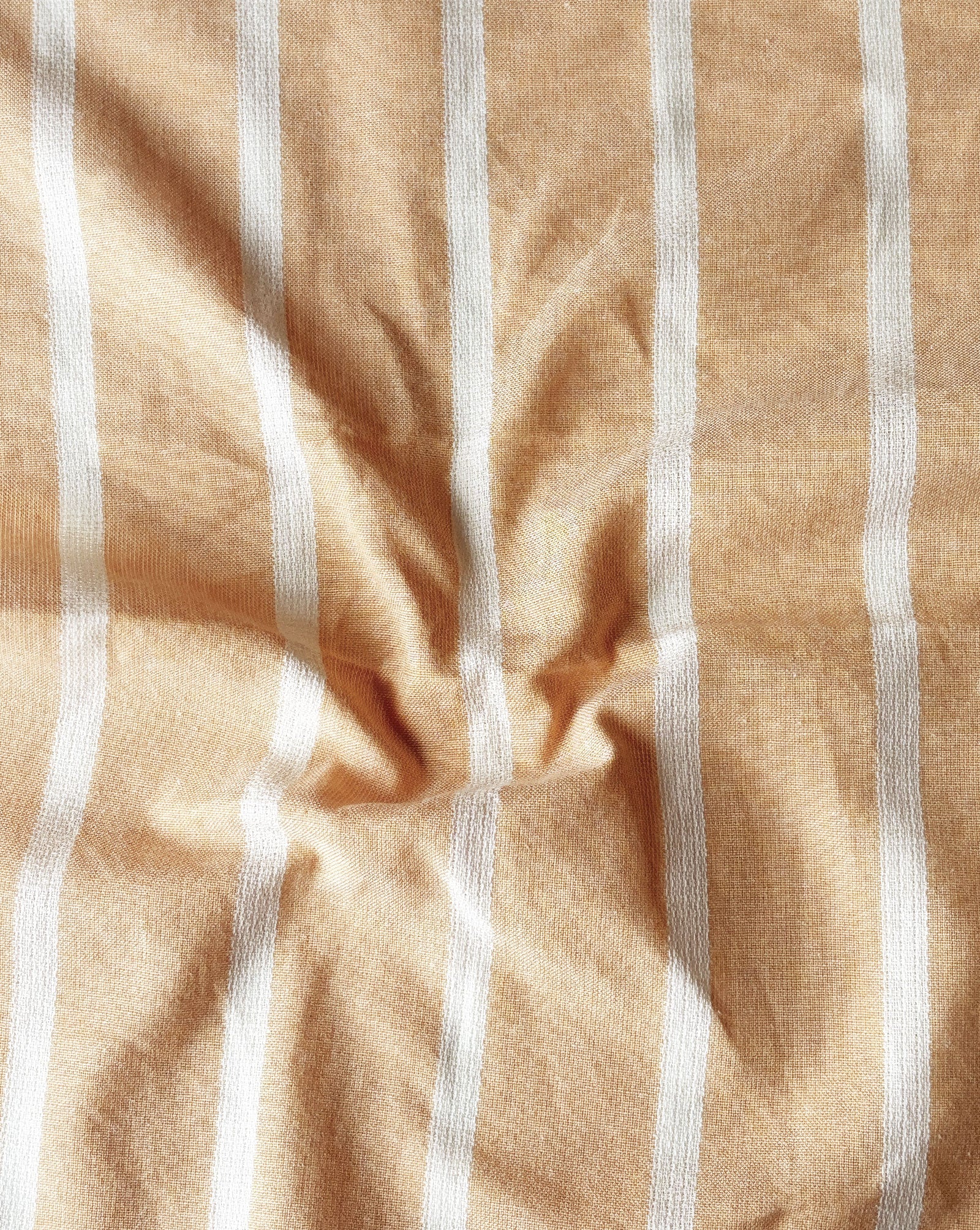 Orange Cotton Dobby Yarn Dyed Fabric 56"