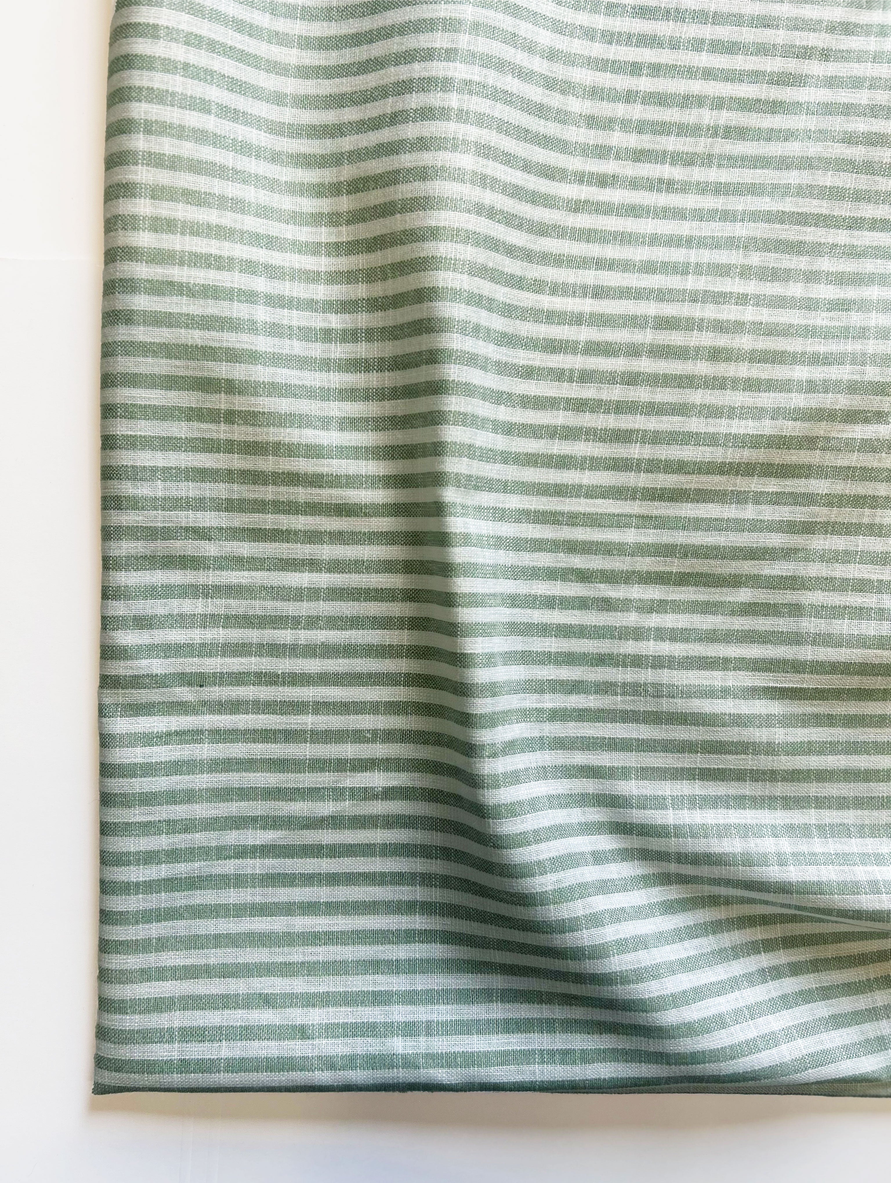 Green Poly Cotton Yarn Dyed Fabric 58"