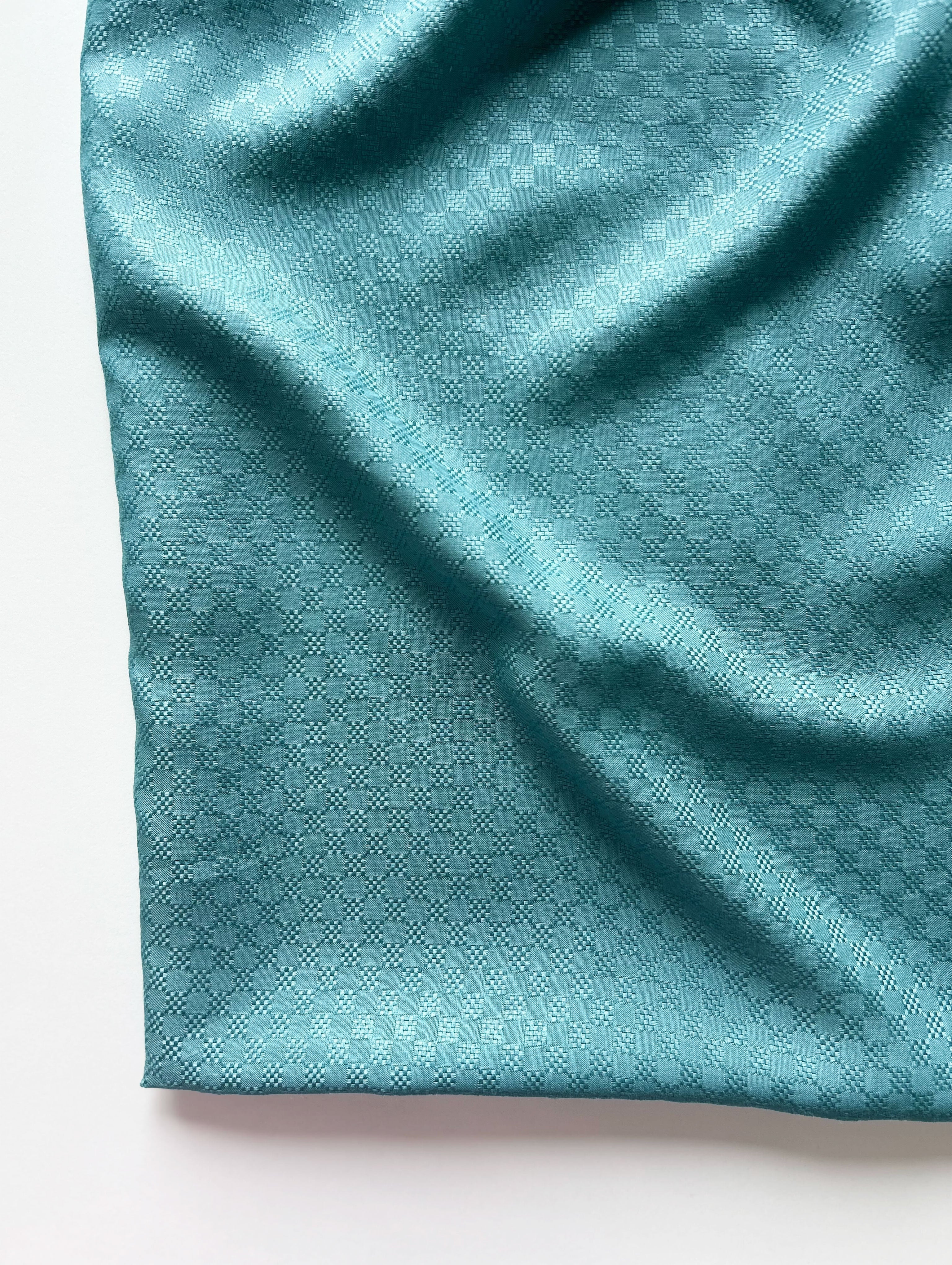 Rayon Geometric Dobby Mill Dyed Fabric 56"