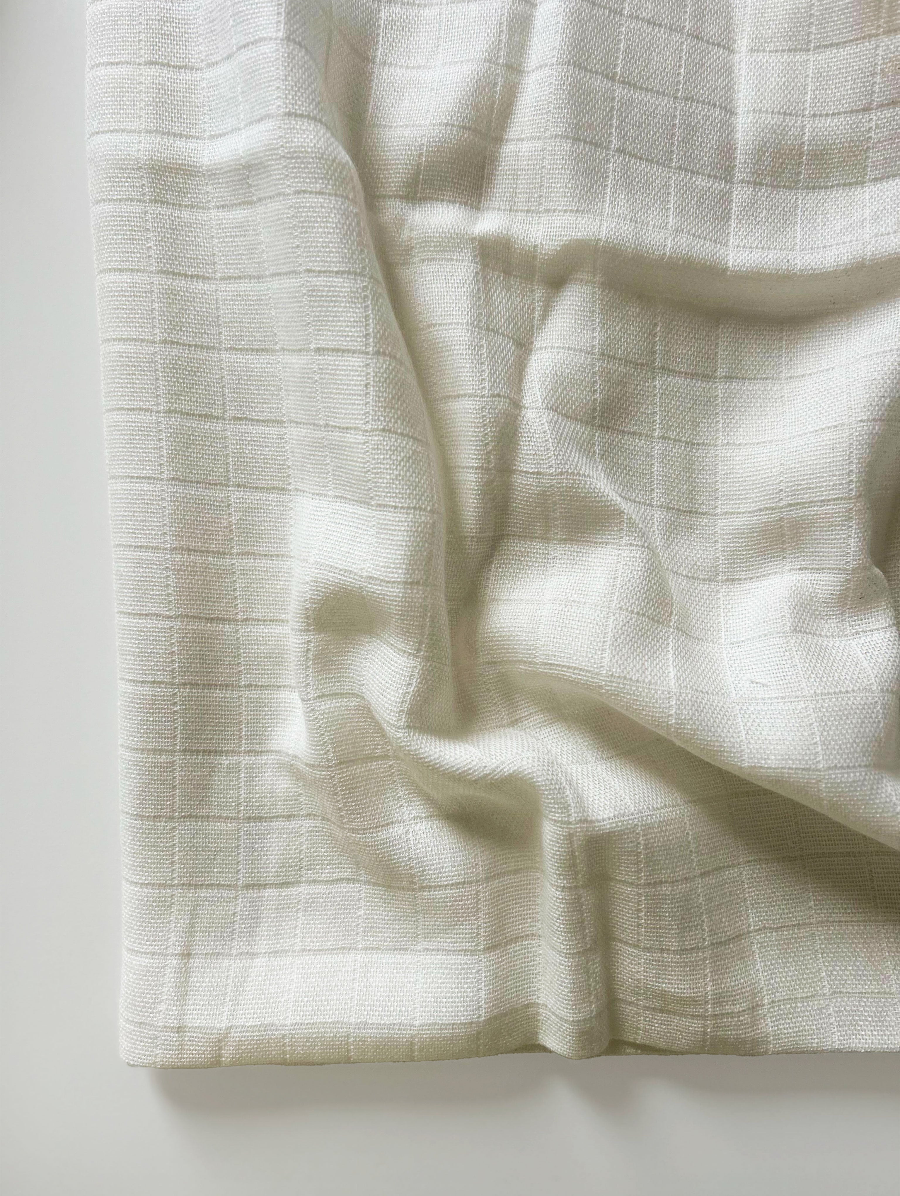 Cotton Bamboo Double Cloth Checks Fabric 56" ( Swatch 10x12" )