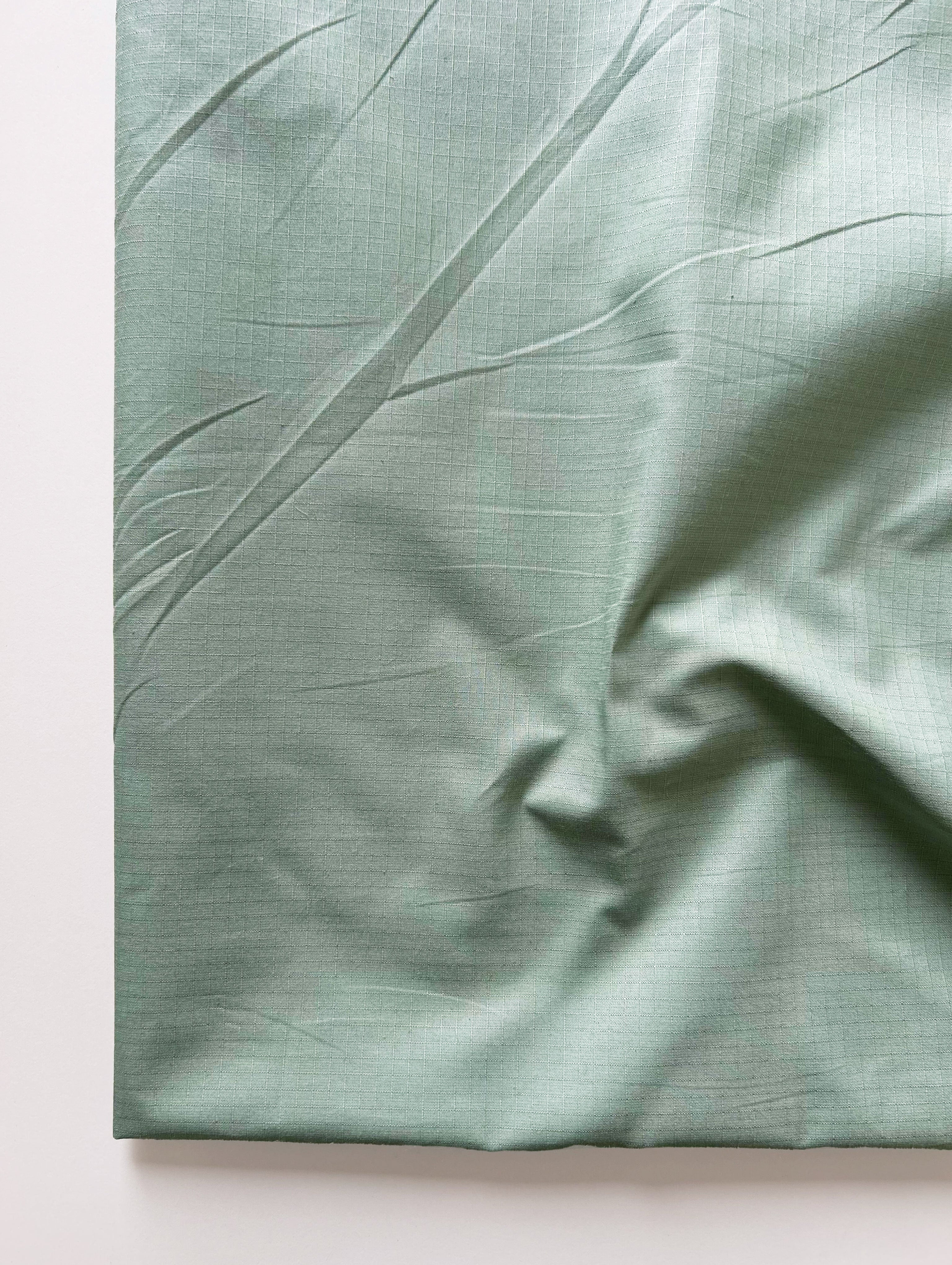 Light Teal Cotton Rib Stop Dobby Mill Dyed Fabric 57"