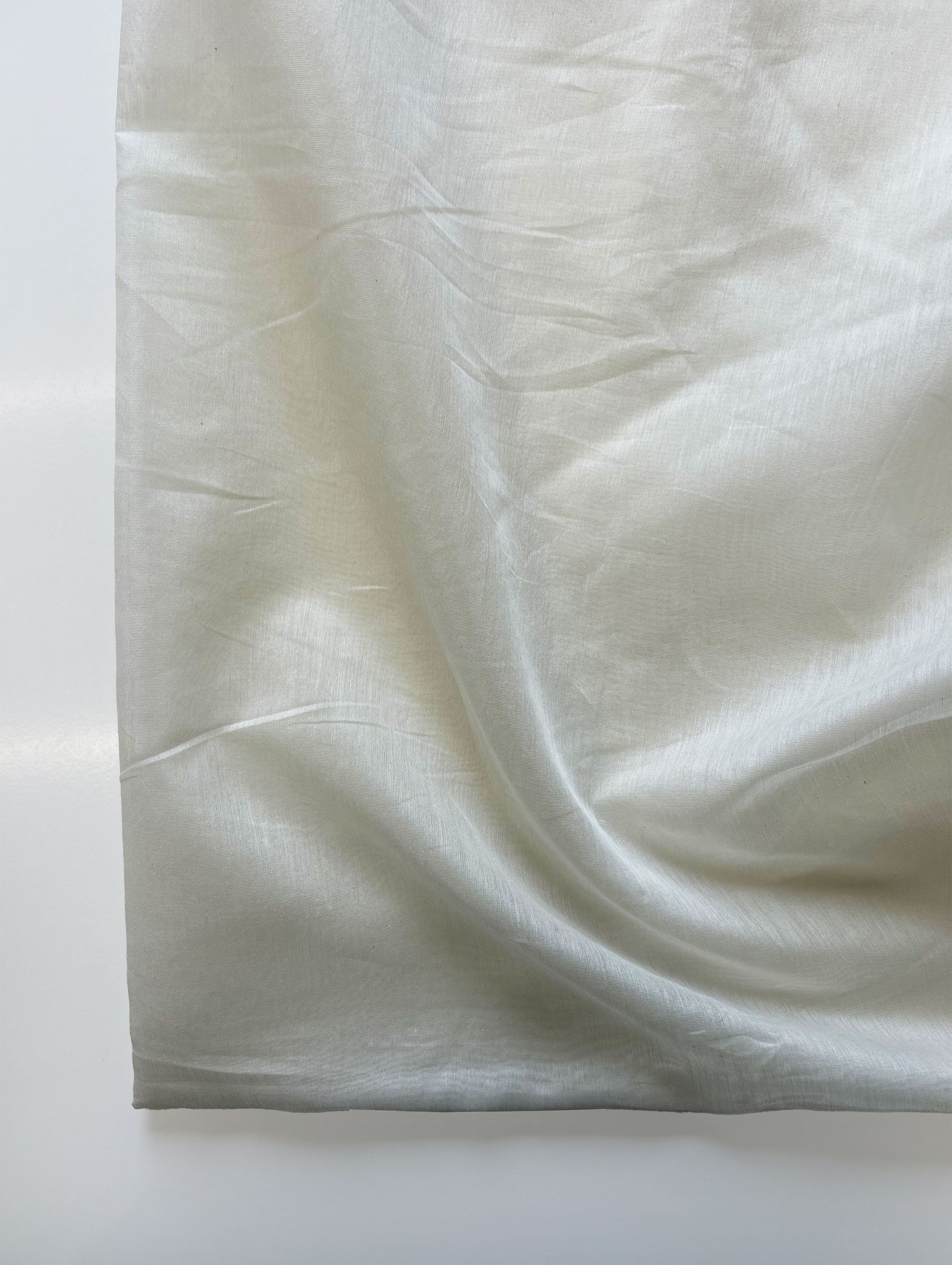 Natural 45 Gram Mercerized Cotton Chanderi Fabric