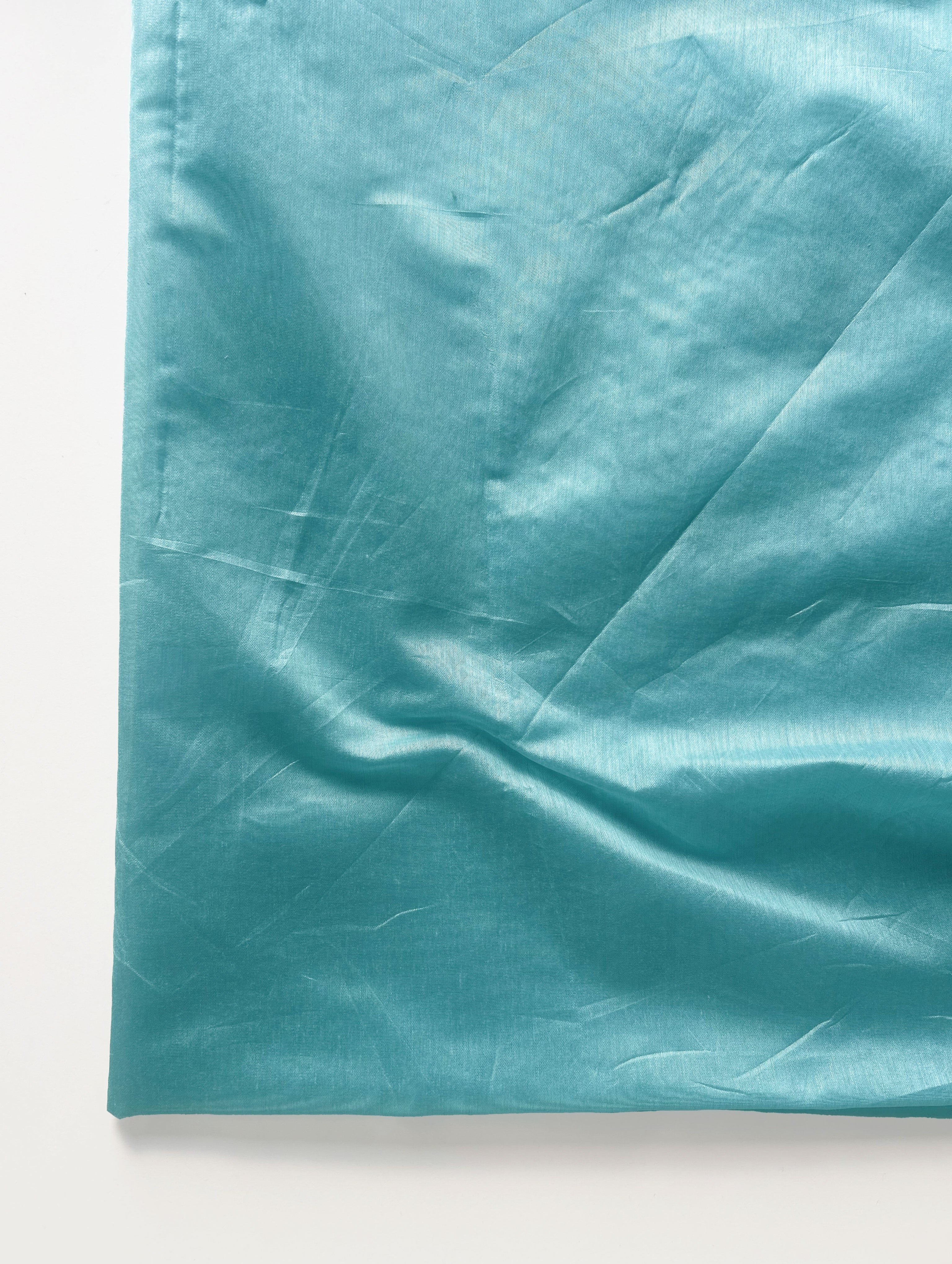 Teal Poly Viscose Mill Dyed Fabric (Modal Chanderi) - 6 kg