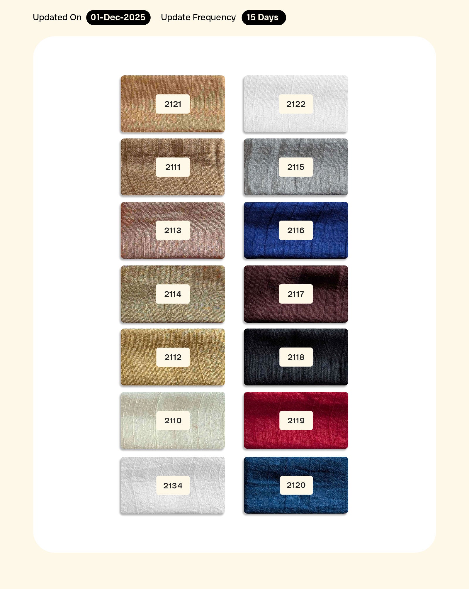 Poly Slub Satin Fabric - 11.5 kg